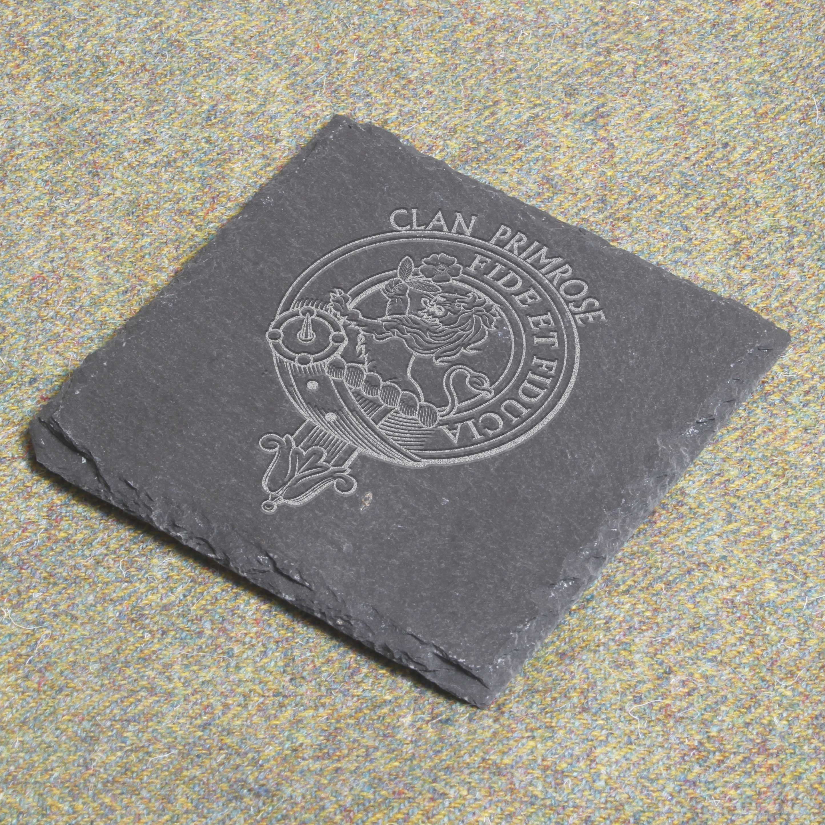 Primrose Clan Crest Slate Coaster