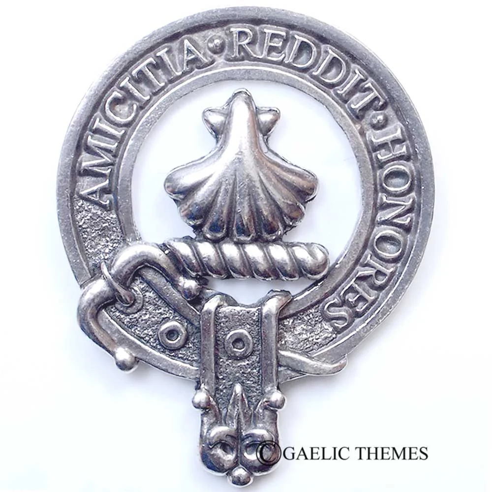 Pringle Clan Crest Badge in Pewter