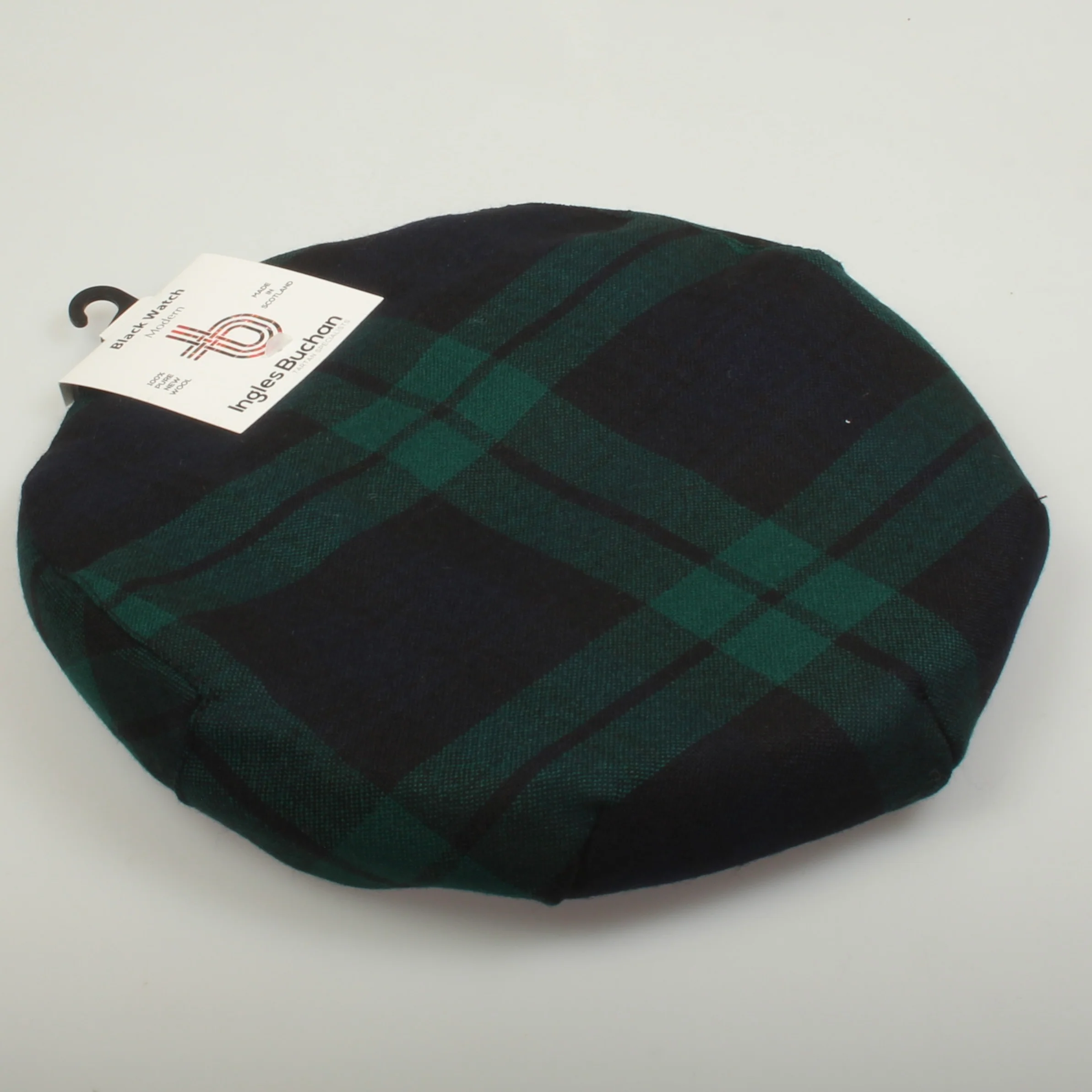 Pure Wool Golf Cap in Black Watch Modern Tartan