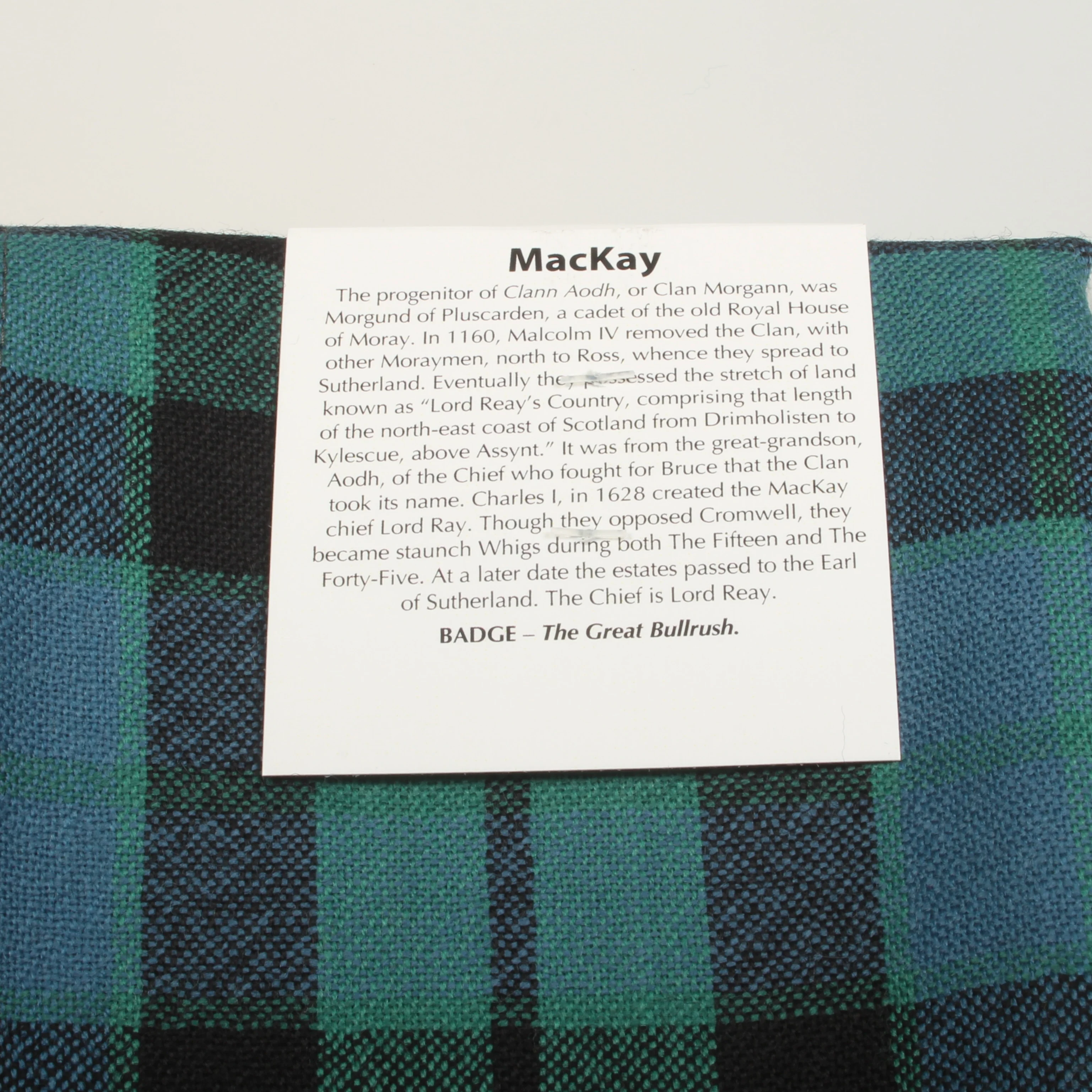 Pure Wool Golf Cap in MacKay Ancient Tartan - Image 2