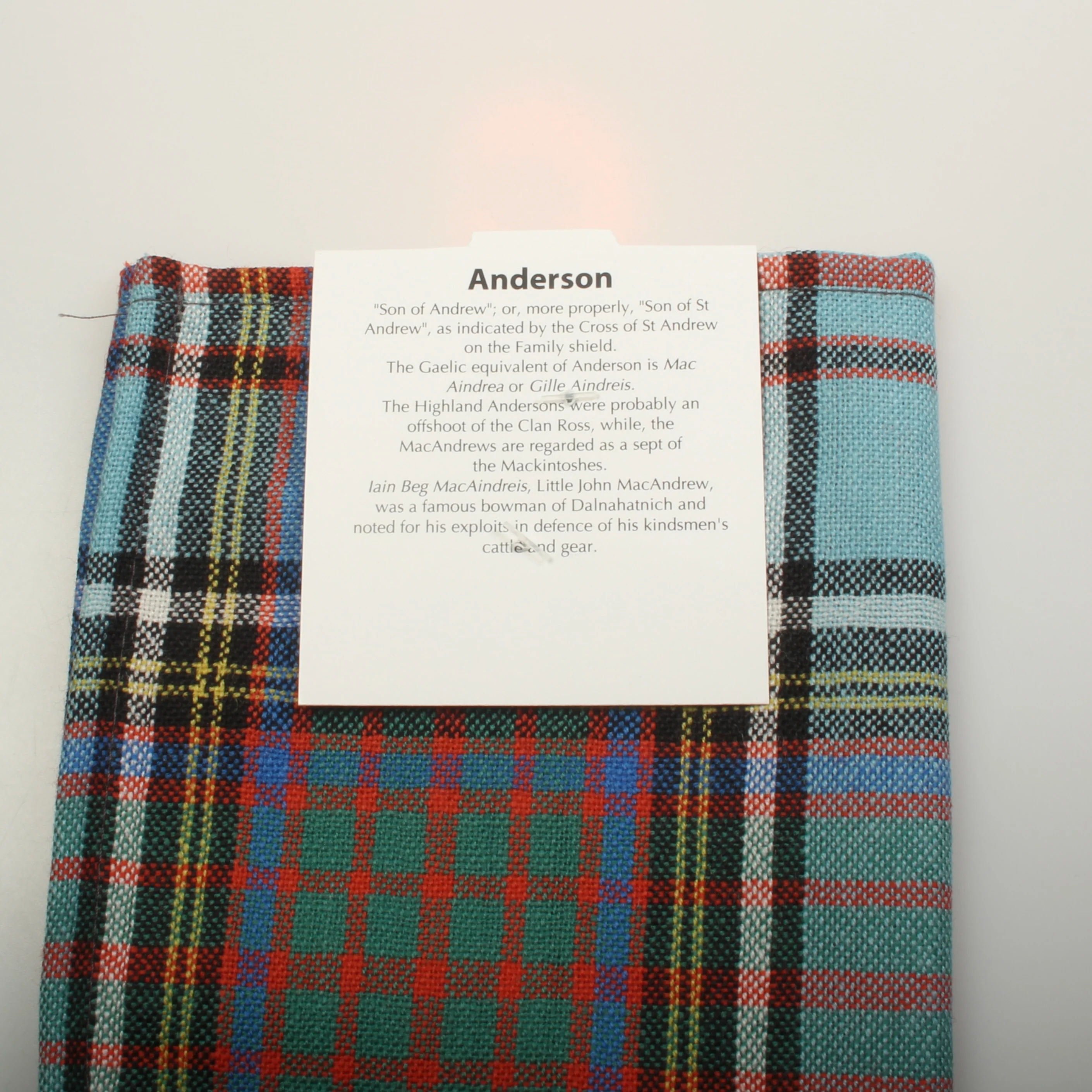 Pure Wool Scarf in Anderson Ancient Tartan - Image 3