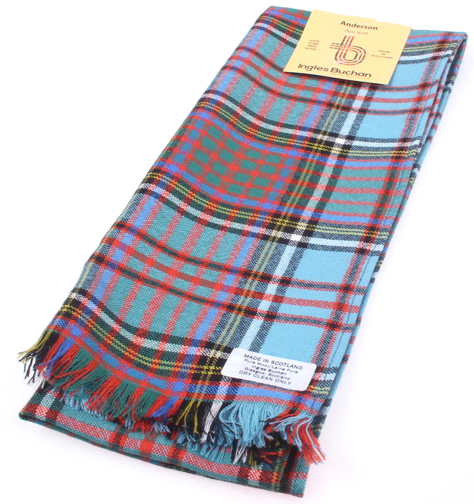 Pure Wool Scarf in Anderson Ancient Tartan - Image 5