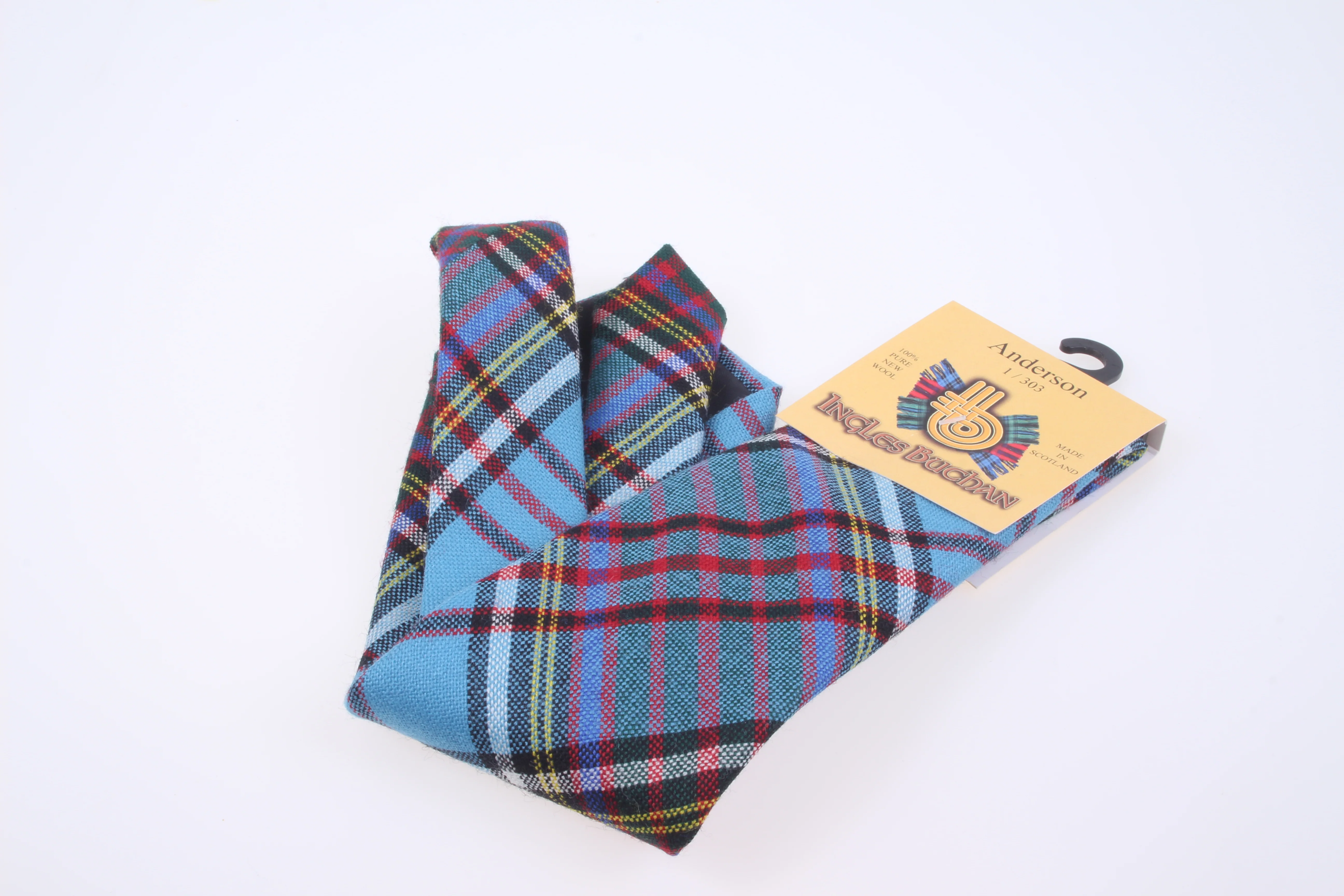 Pure Wool Tie in Anderson Ancient Tartan - Image 4