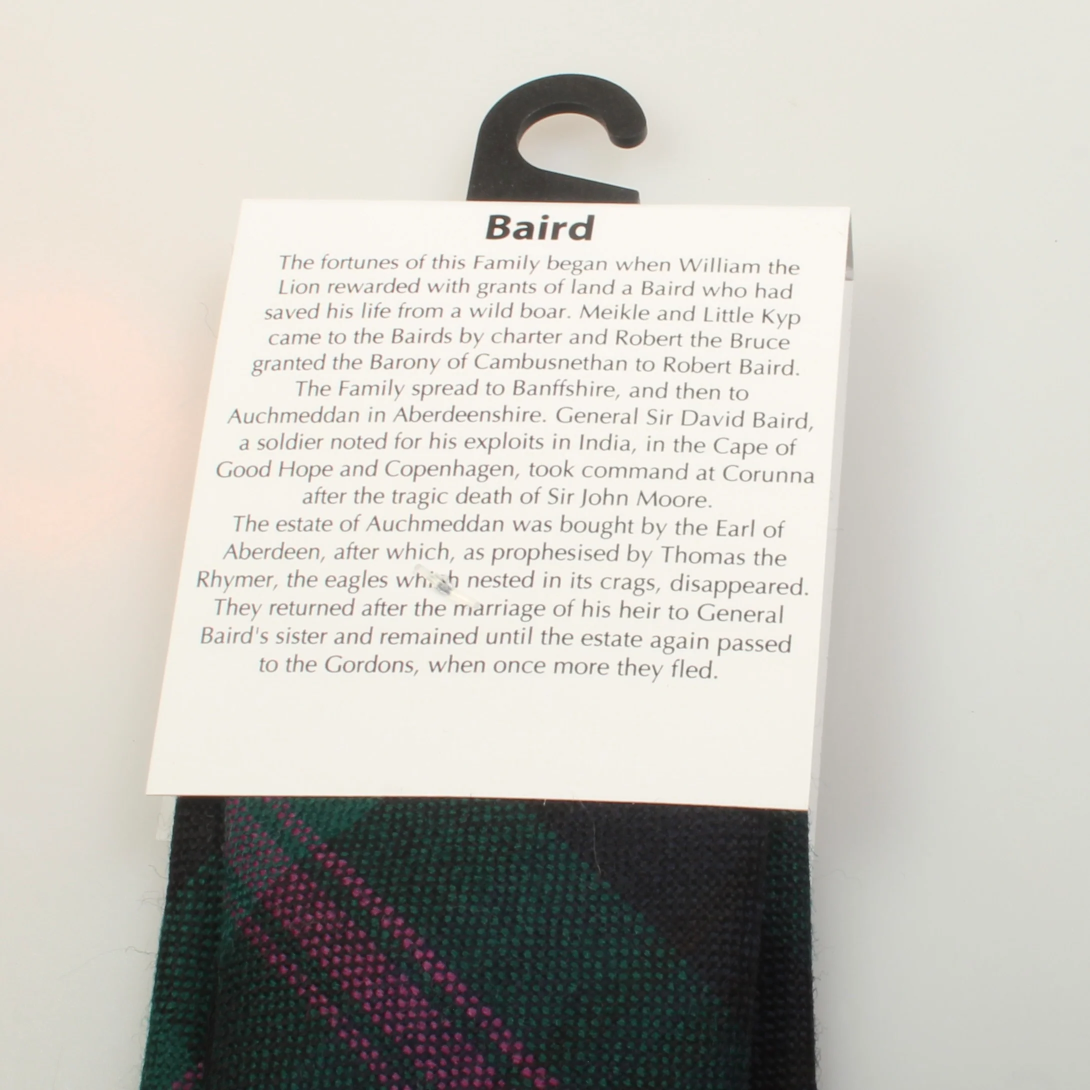 Pure Wool Tie in Baird Modern Tartan - Image 4