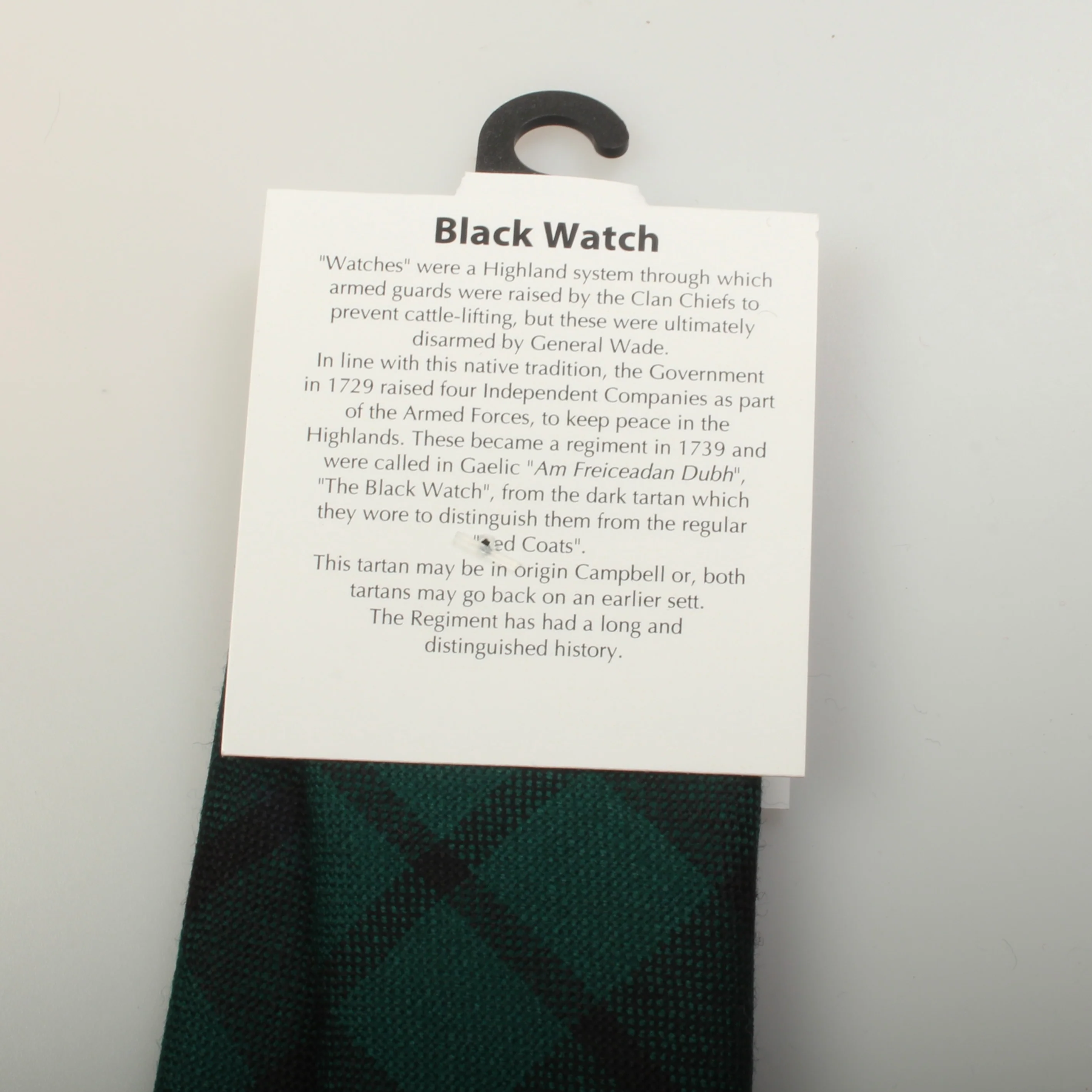 Pure Wool Tie in Black Watch Modern Tartan - Image 2