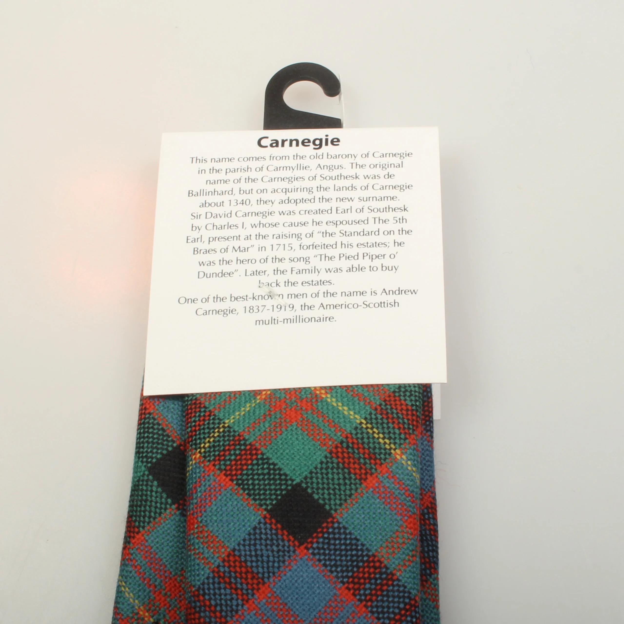 Pure Wool Tie in Carnegie Ancient Tartan - Image 3