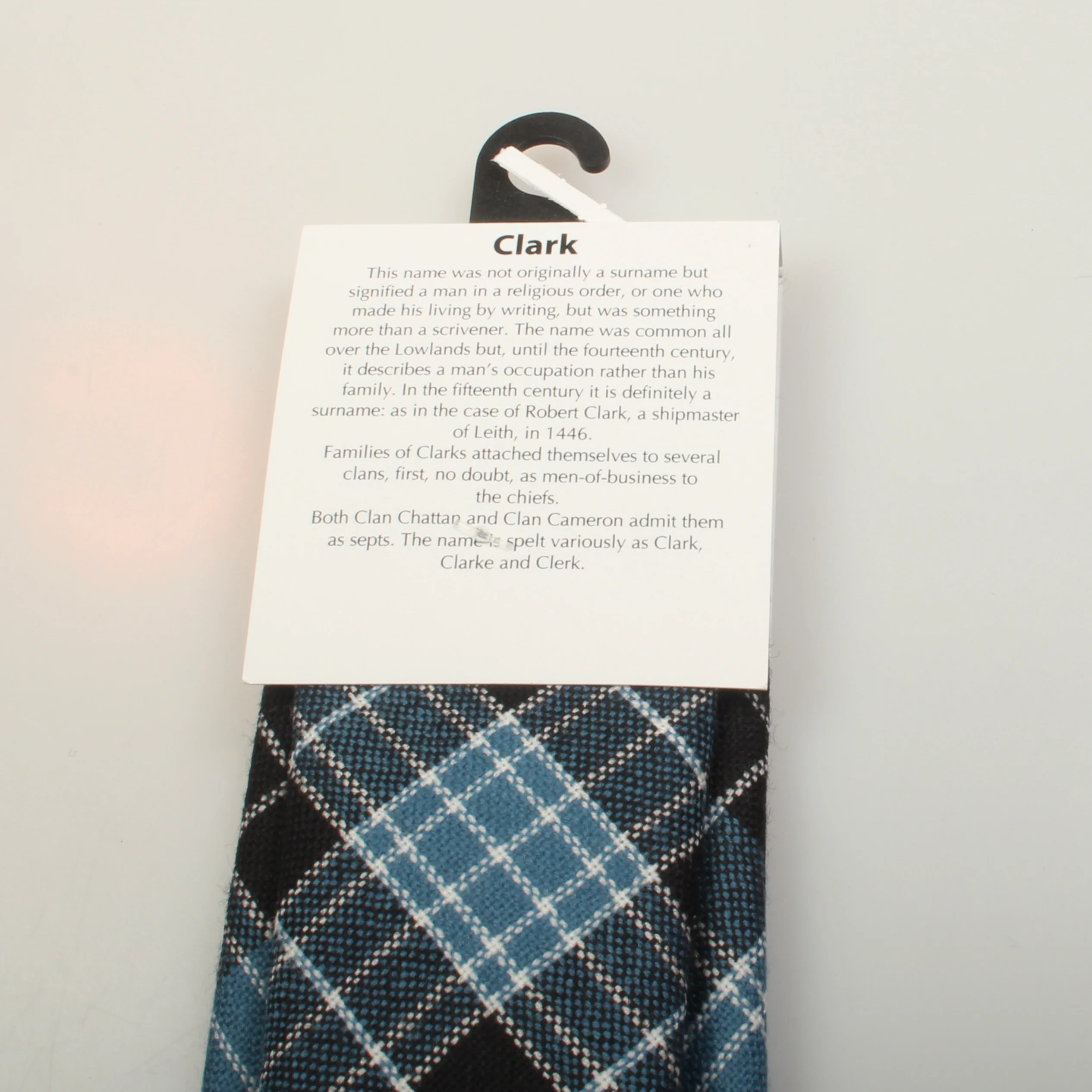 Pure Wool Tie in Clark Tartan - Image 4