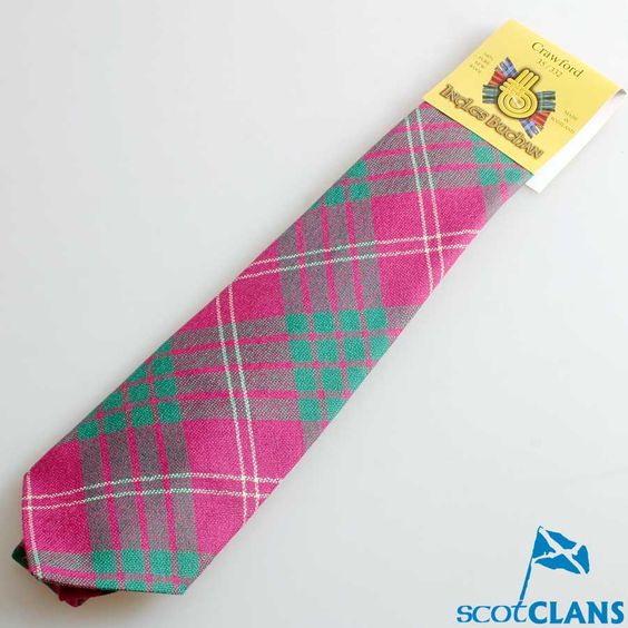 Pure Wool Tie in Crawford Ancient Tartan - Image 3