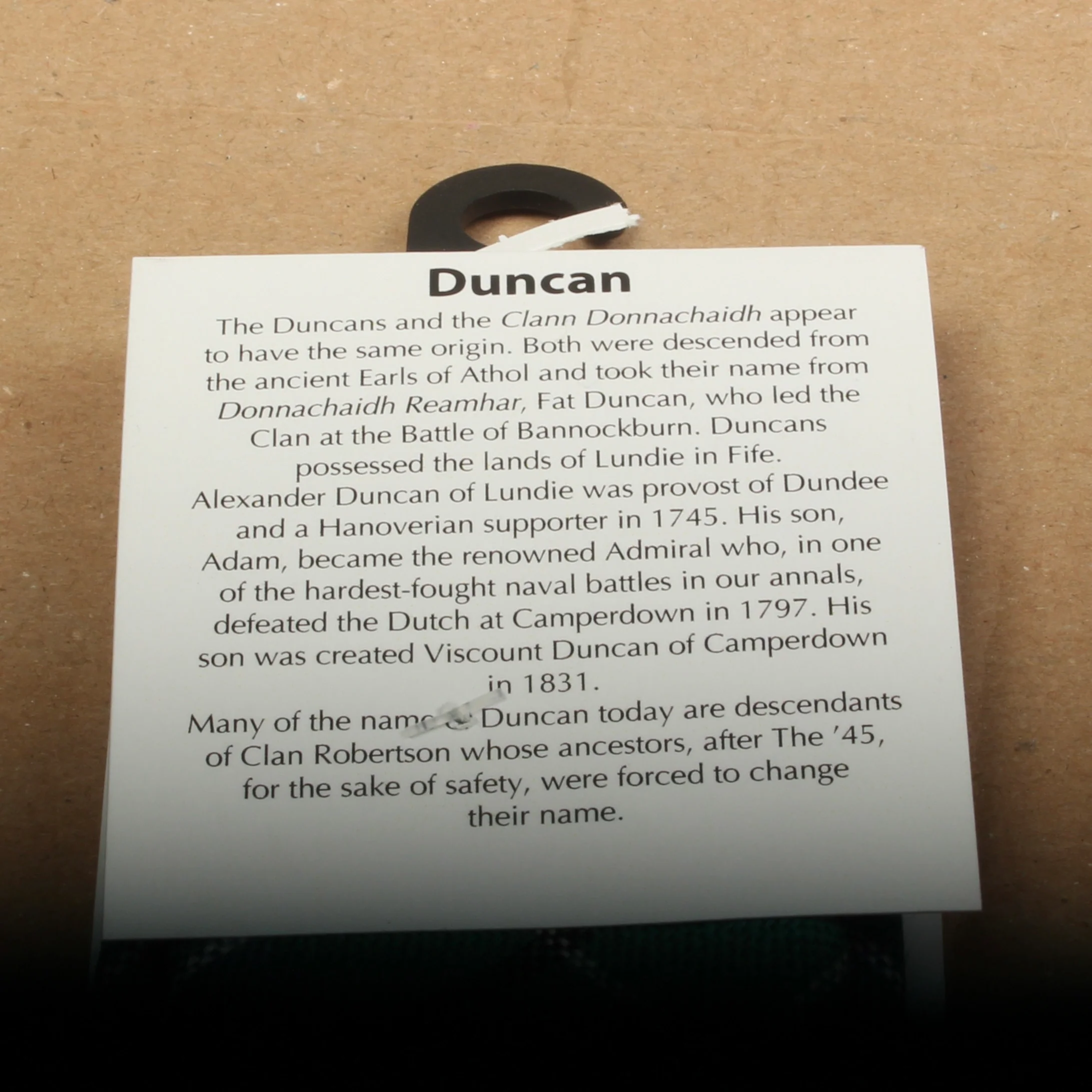 Pure Wool Tie in Duncan Ancient Tartan - Image 3