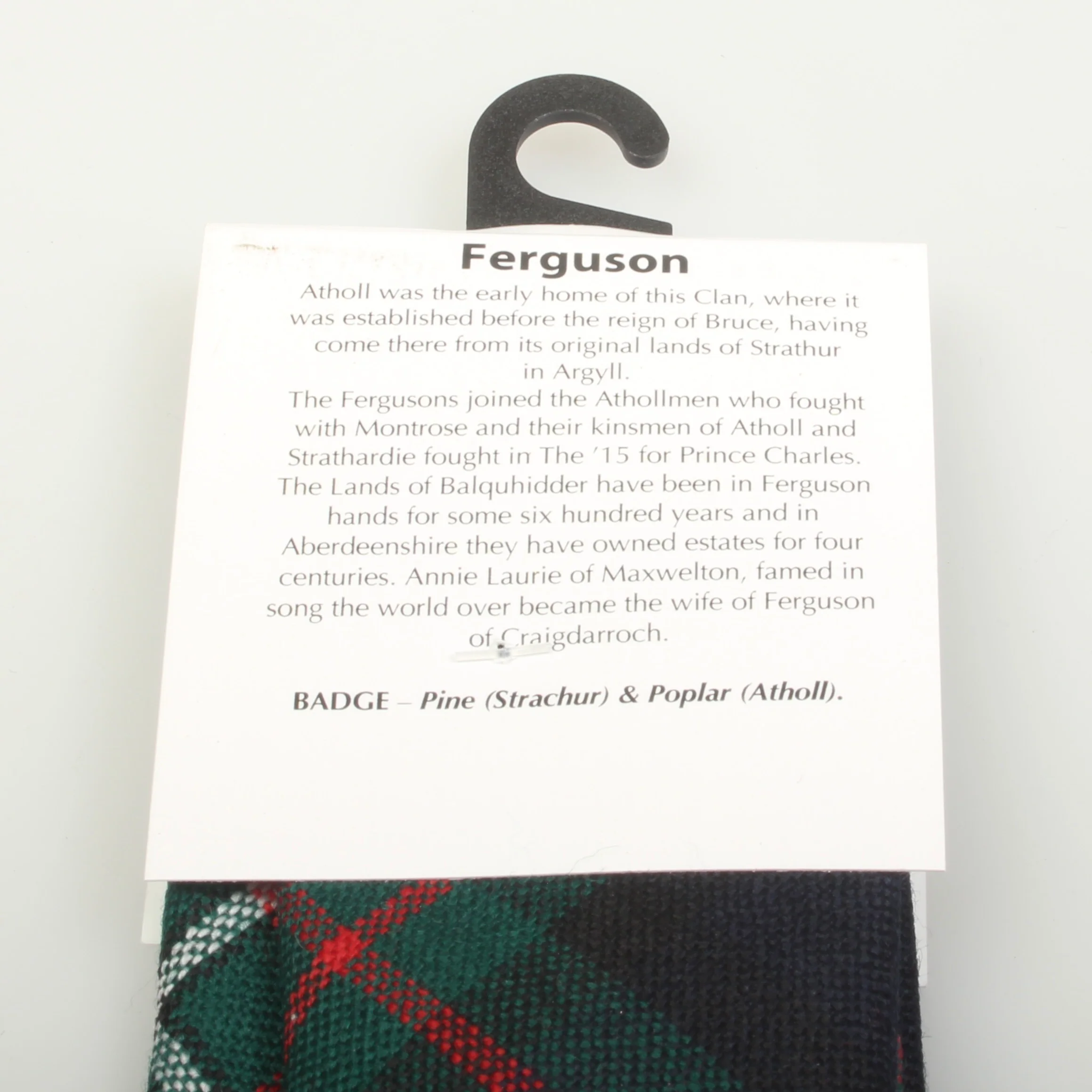 Pure Wool Tie in Ferguson Modern Tartan. - Image 3
