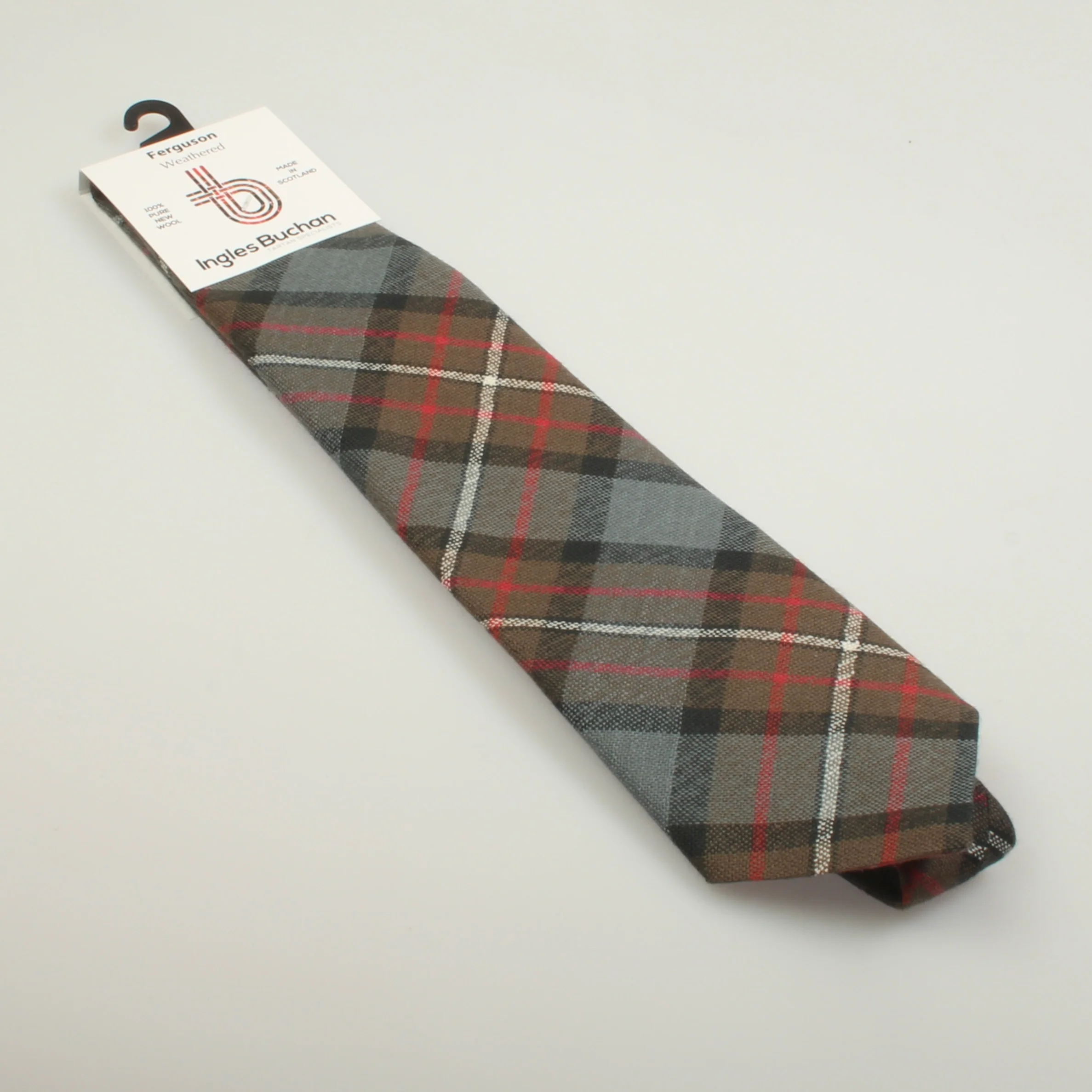 Pure Wool Tie in Ferguson Weathered Tartan - Image 3