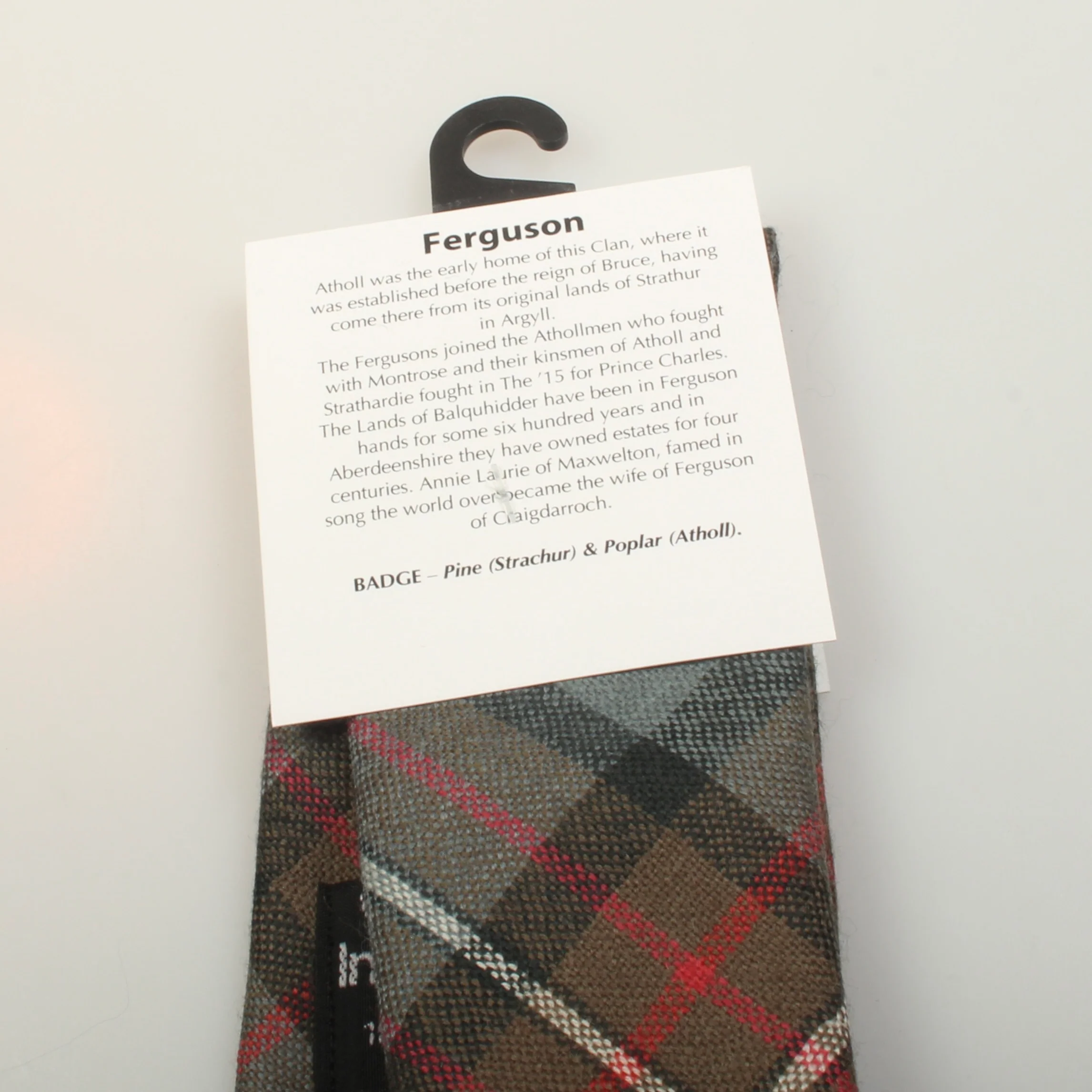Pure Wool Tie in Ferguson Weathered Tartan - Image 4