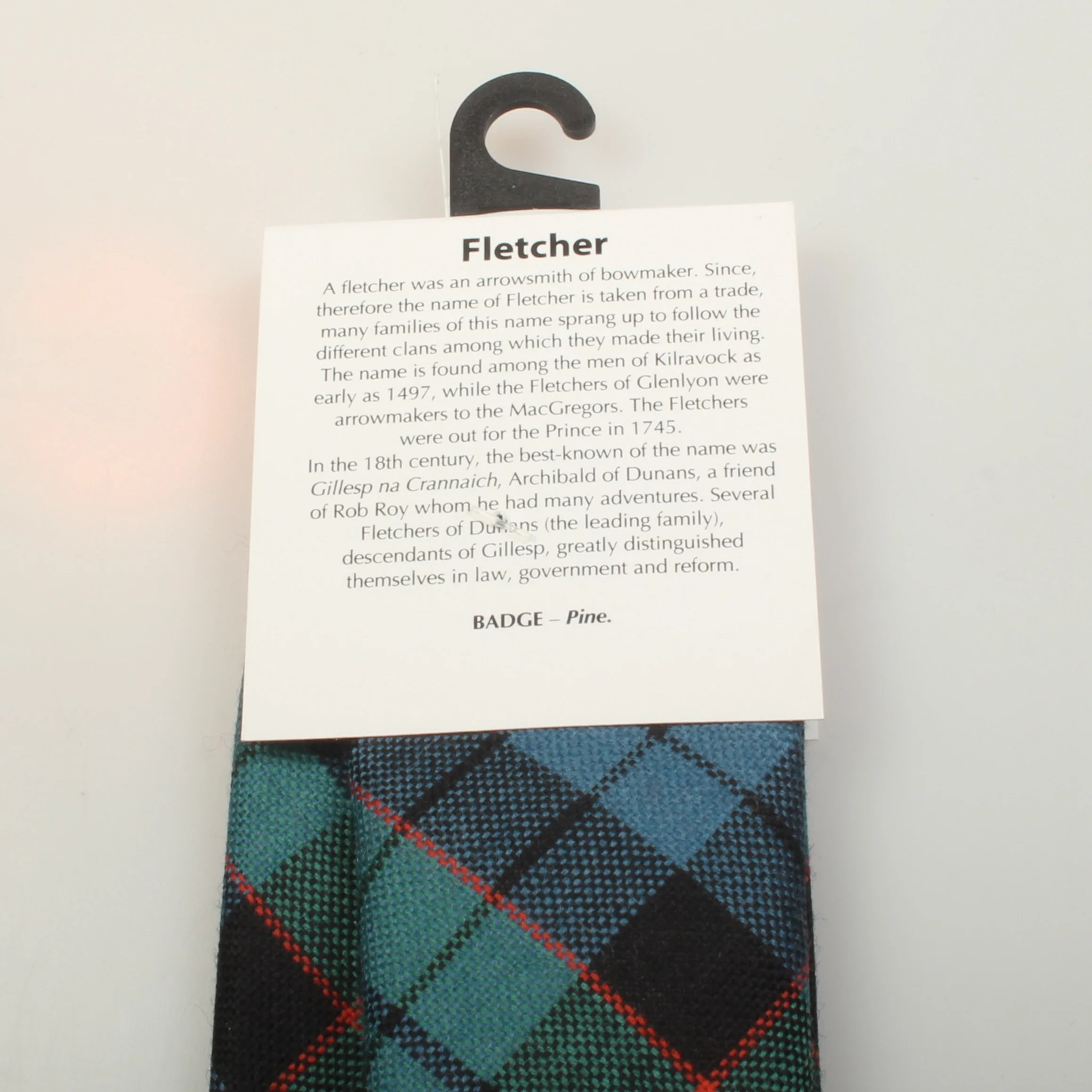 Pure Wool Tie in Fletcher Ancient Tartan. - Image 3