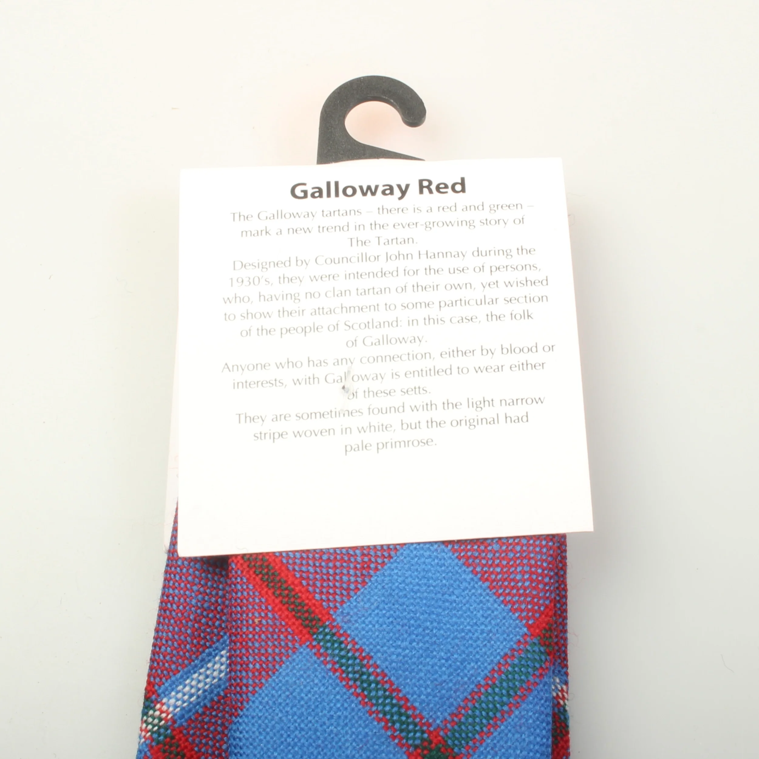 Pure Wool Tie in Galloway Red Tartan. - Image 3