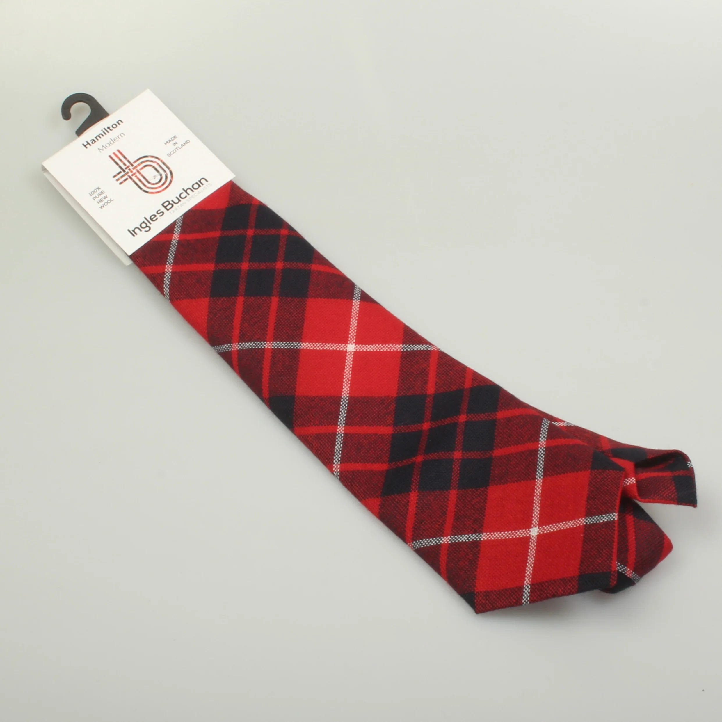 Pure Wool Tie in Hamilton Modern Tartan - Image 3
