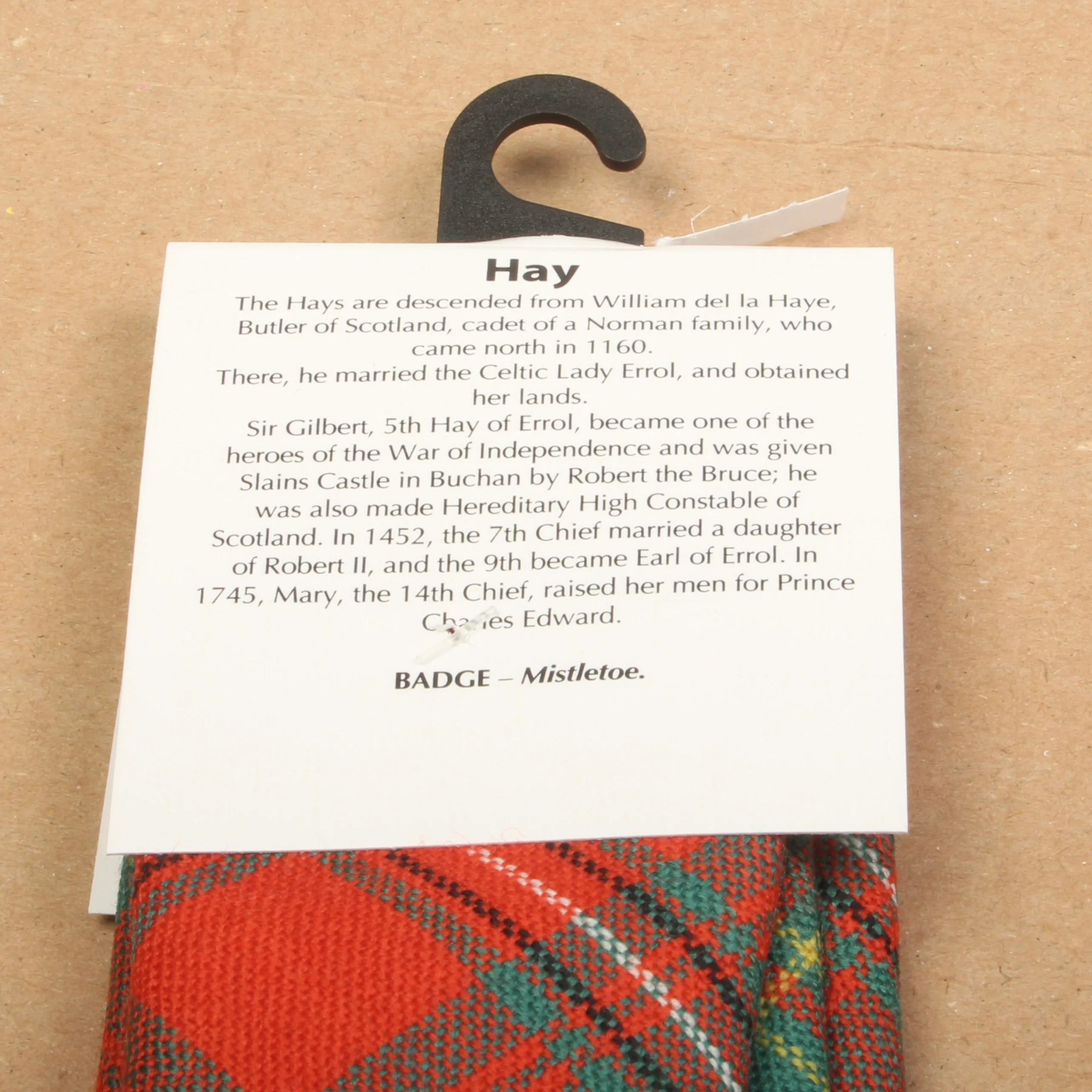 Pure Wool Tie in Hay Ancient Tartan - Image 3
