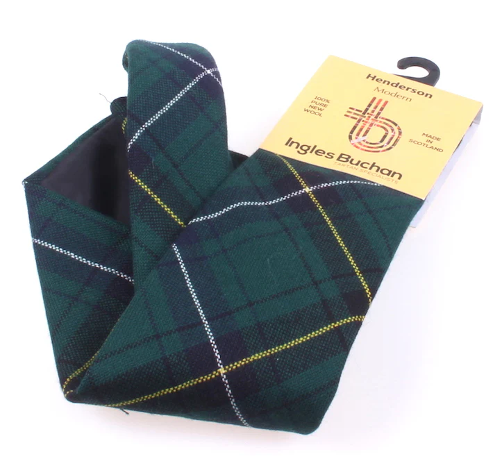 Pure Wool Tie in Henderson Modern Tartan