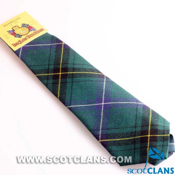 Pure Wool Tie in Henderson Modern Tartan - Image 2