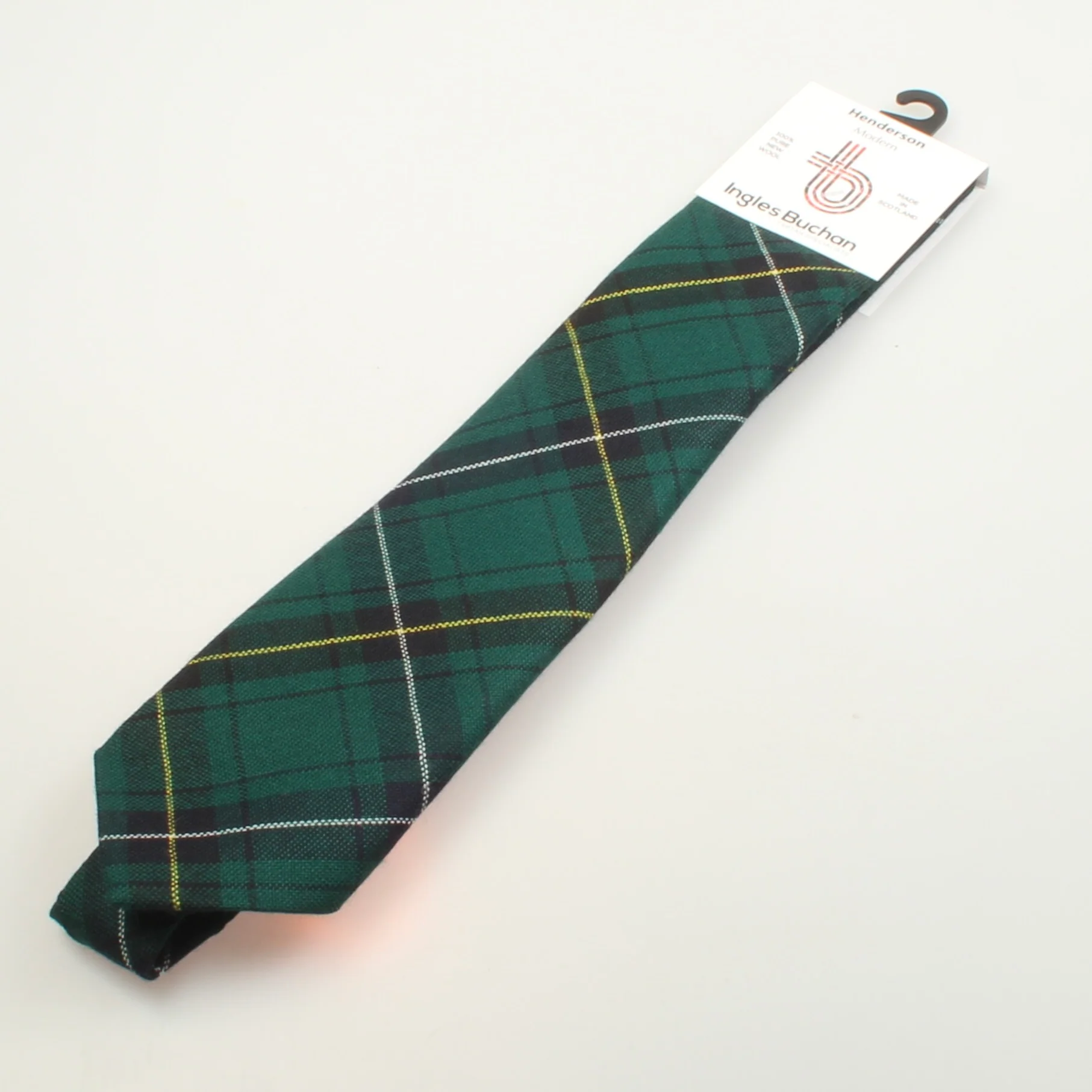 Pure Wool Tie in Henderson Modern Tartan - Image 3