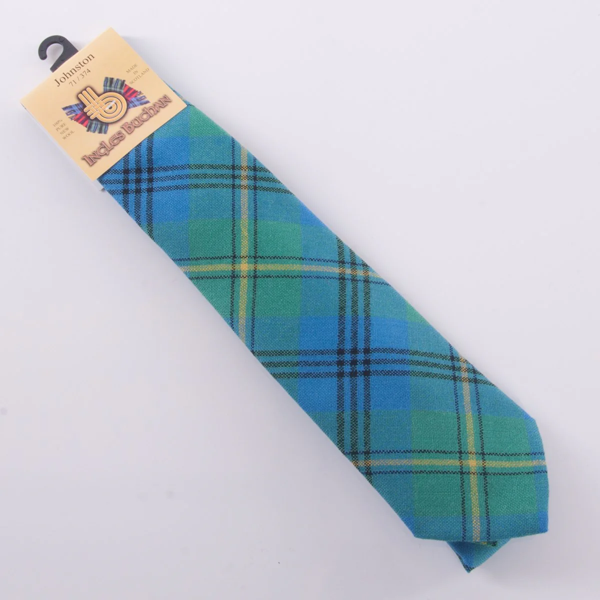 Pure Wool Tie in Johnstone Ancient Tartan - Image 3