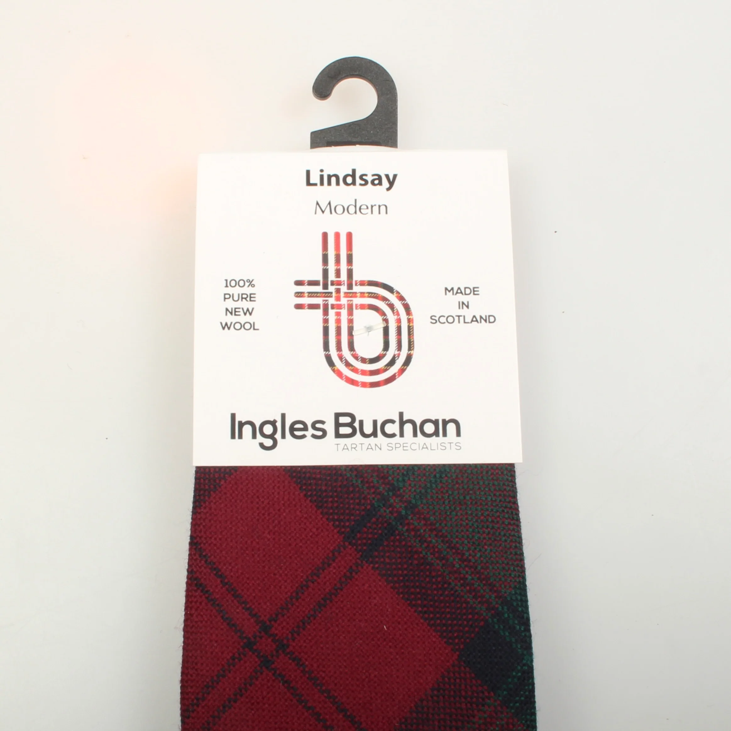 Pure Wool Tie in Lindsay Modern Tartan - Image 4