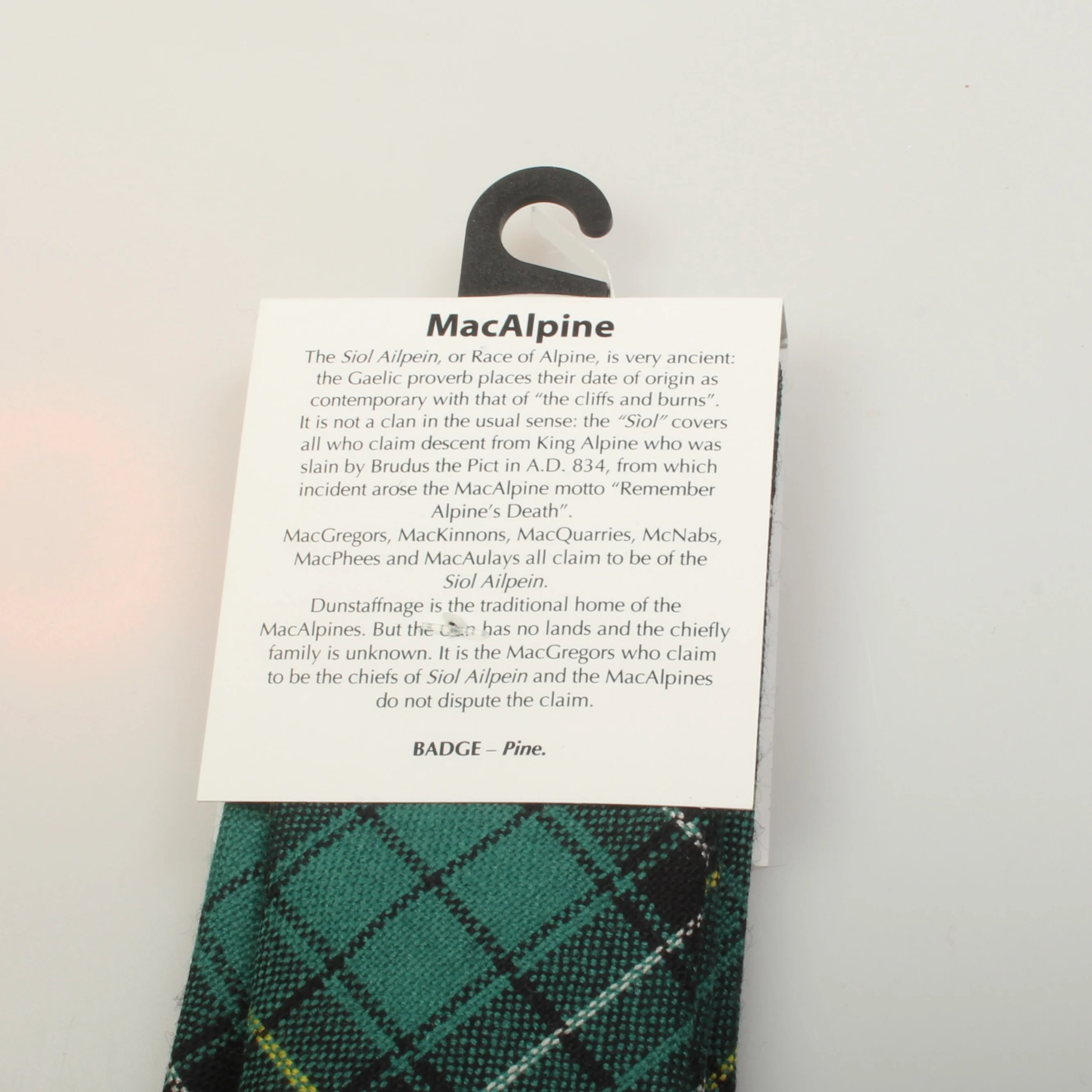 Pure Wool Tie in MacAlpine Ancient Tartan - Image 3