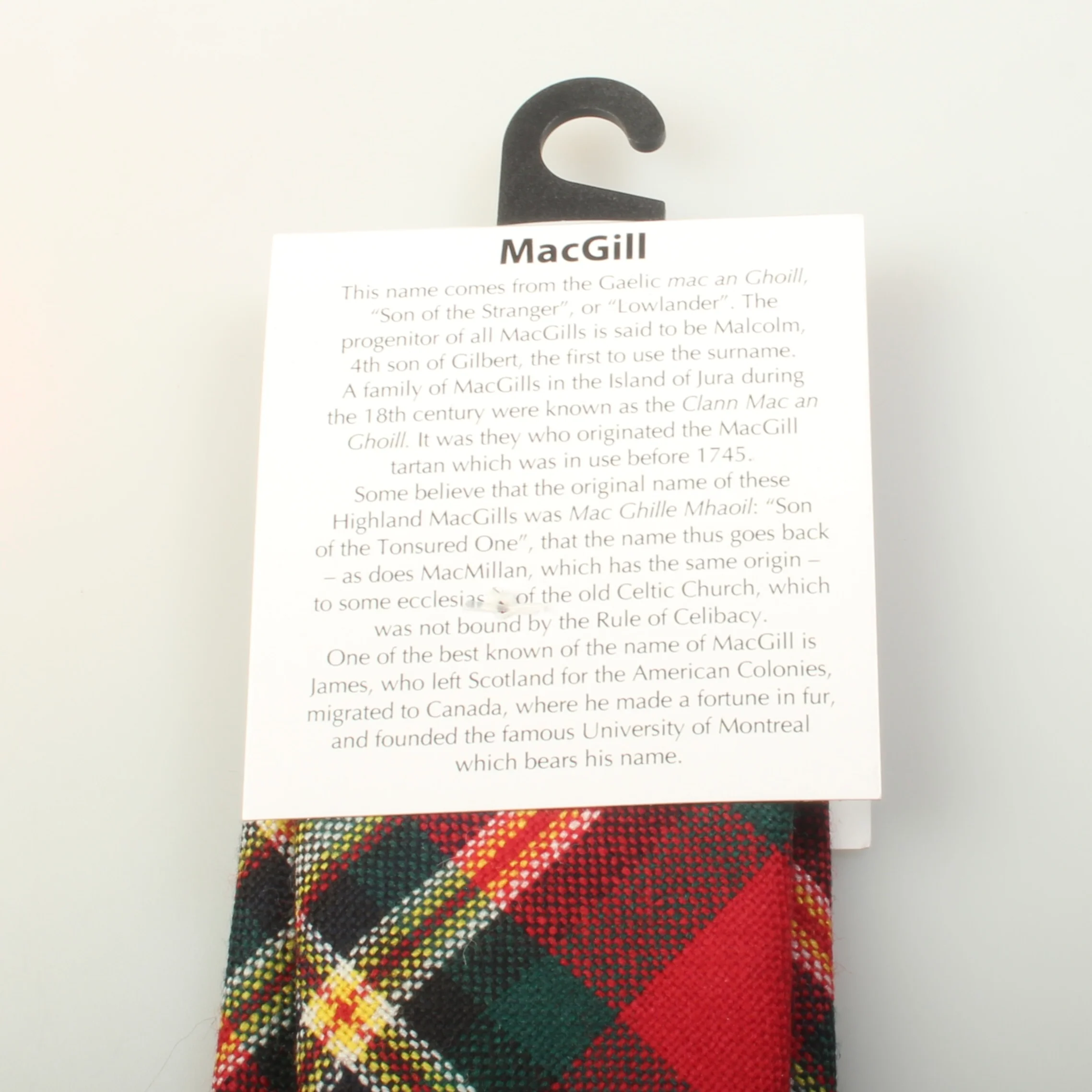 Pure Wool Tie in MacGill Modern Tartan - Image 4