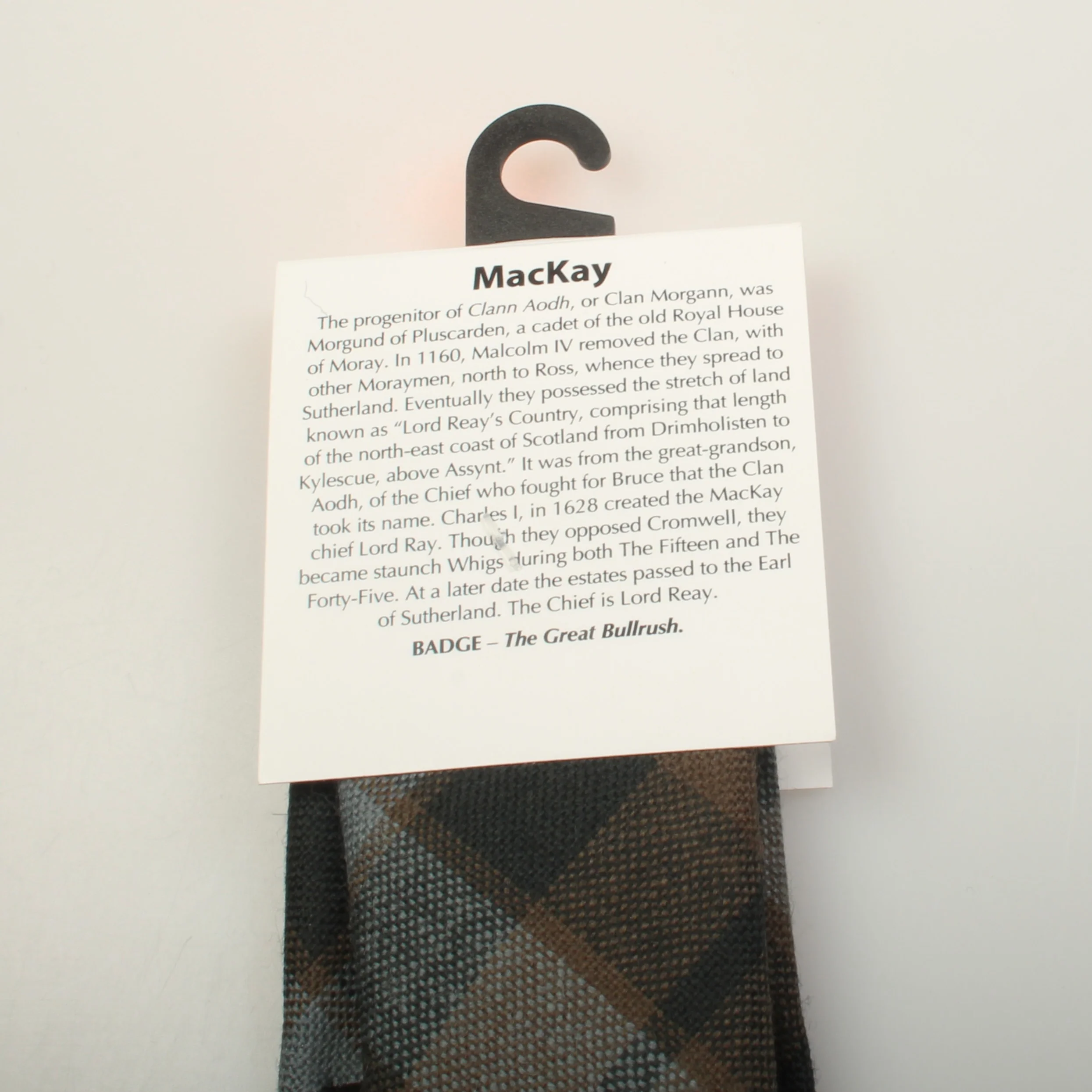 Pure Wool Tie in MacKay Weathered Tartan. - Image 4