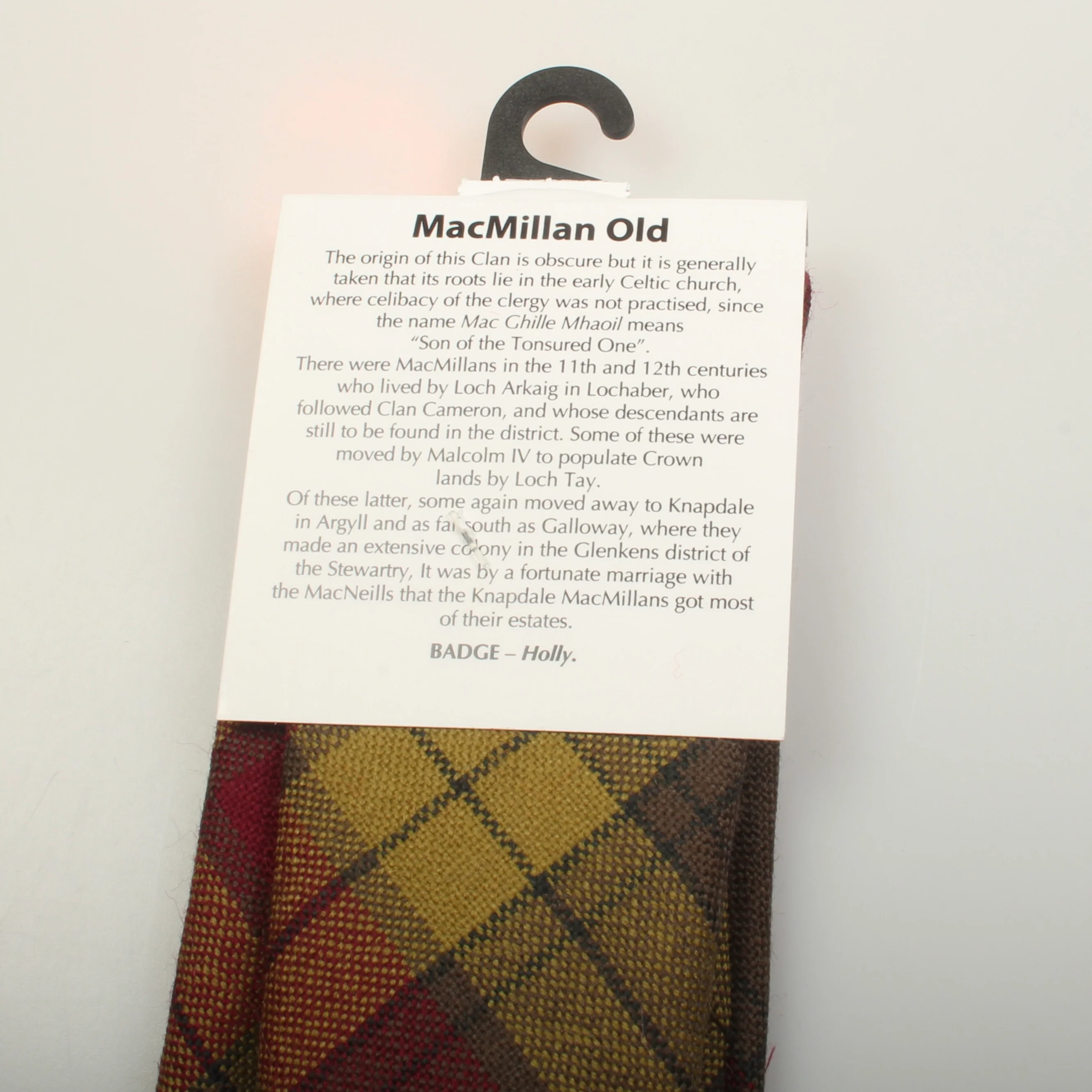 Pure Wool Tie in MacMillan Old Weathered Tartan - Image 3