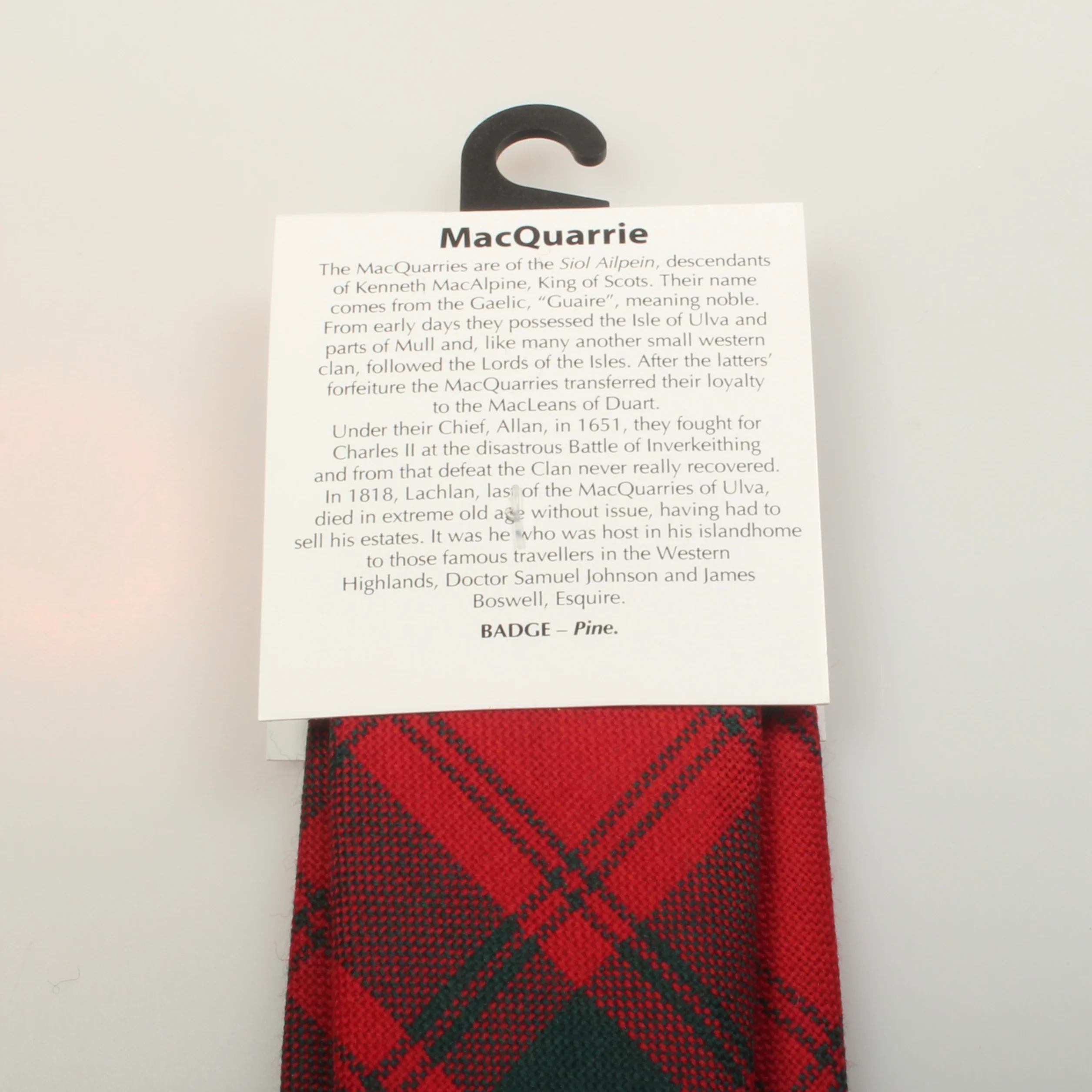 Pure Wool Tie in MacQuarrie Modern Tartan - Image 3