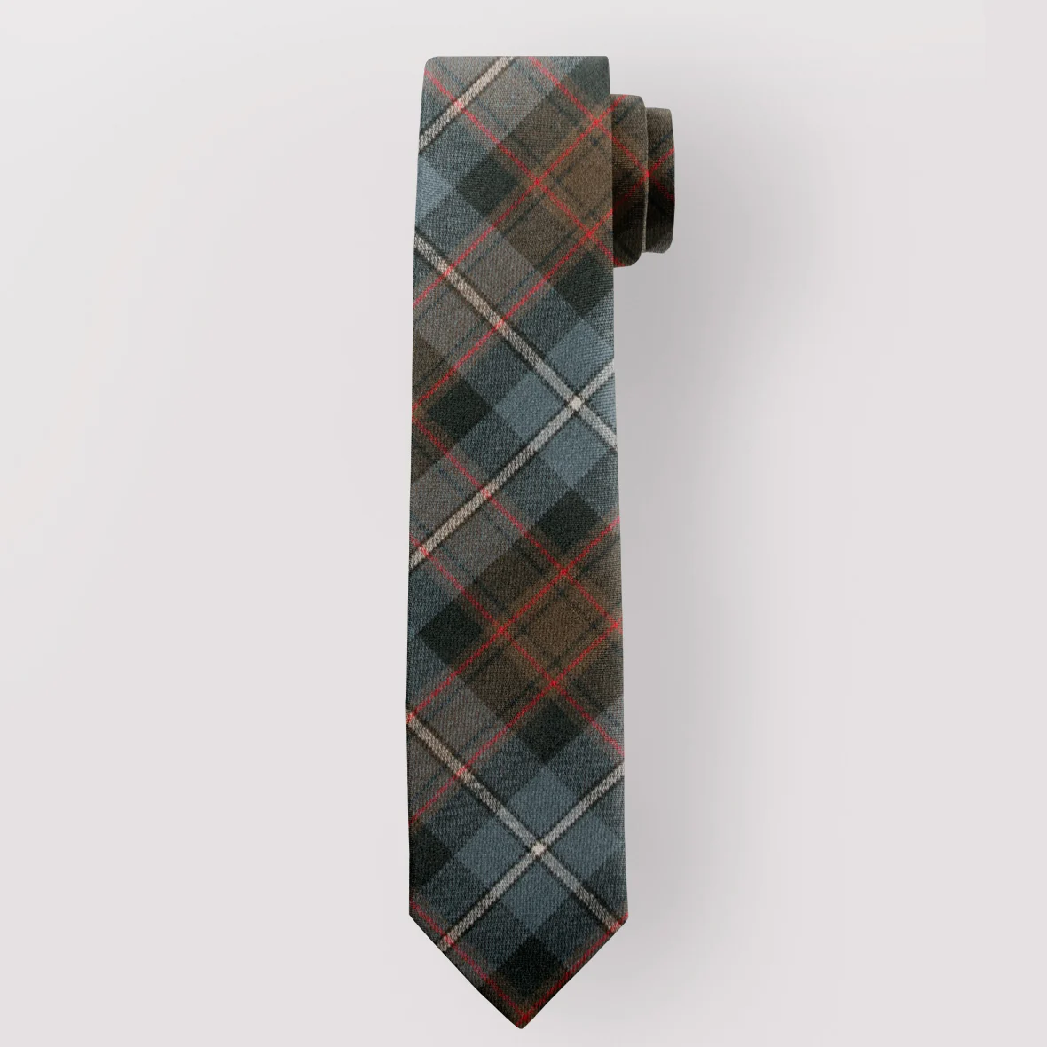 Pure Wool Tie in MacRae Hunting Weathered Tartan - Image 3