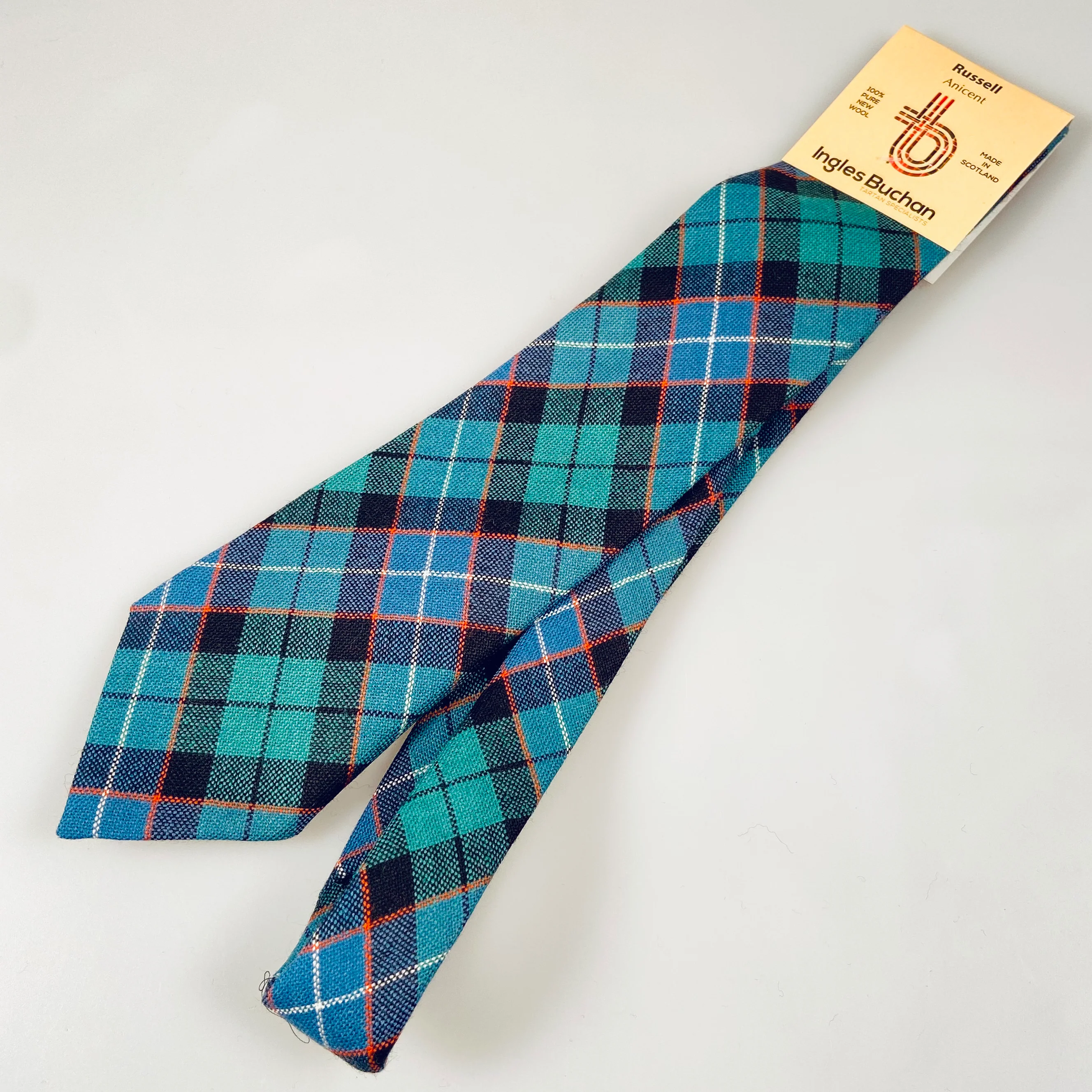Pure Wool Tie in Russell Ancient Tartan.