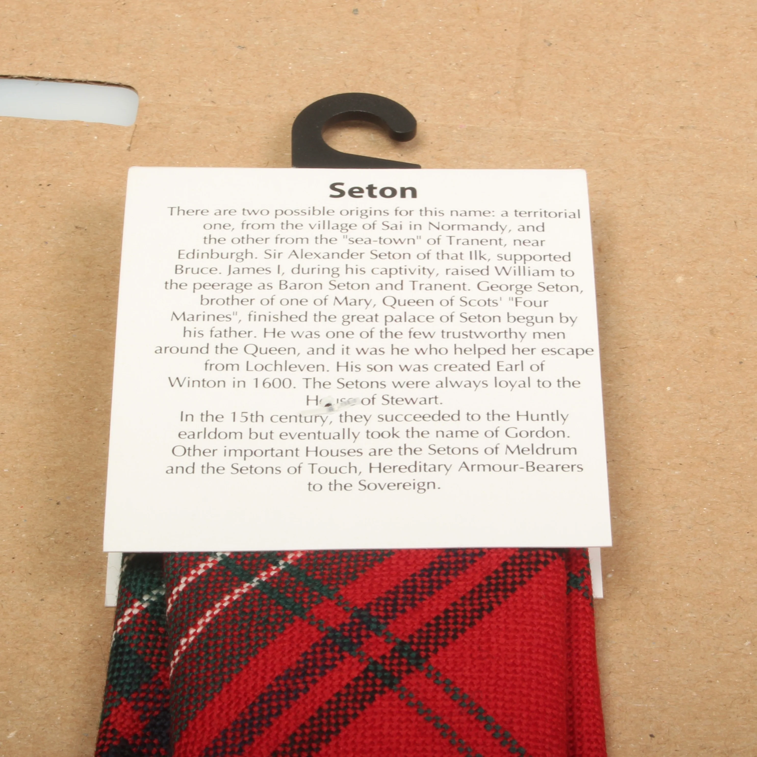 Pure Wool Tie in Seton Modern Tartan - Image 3