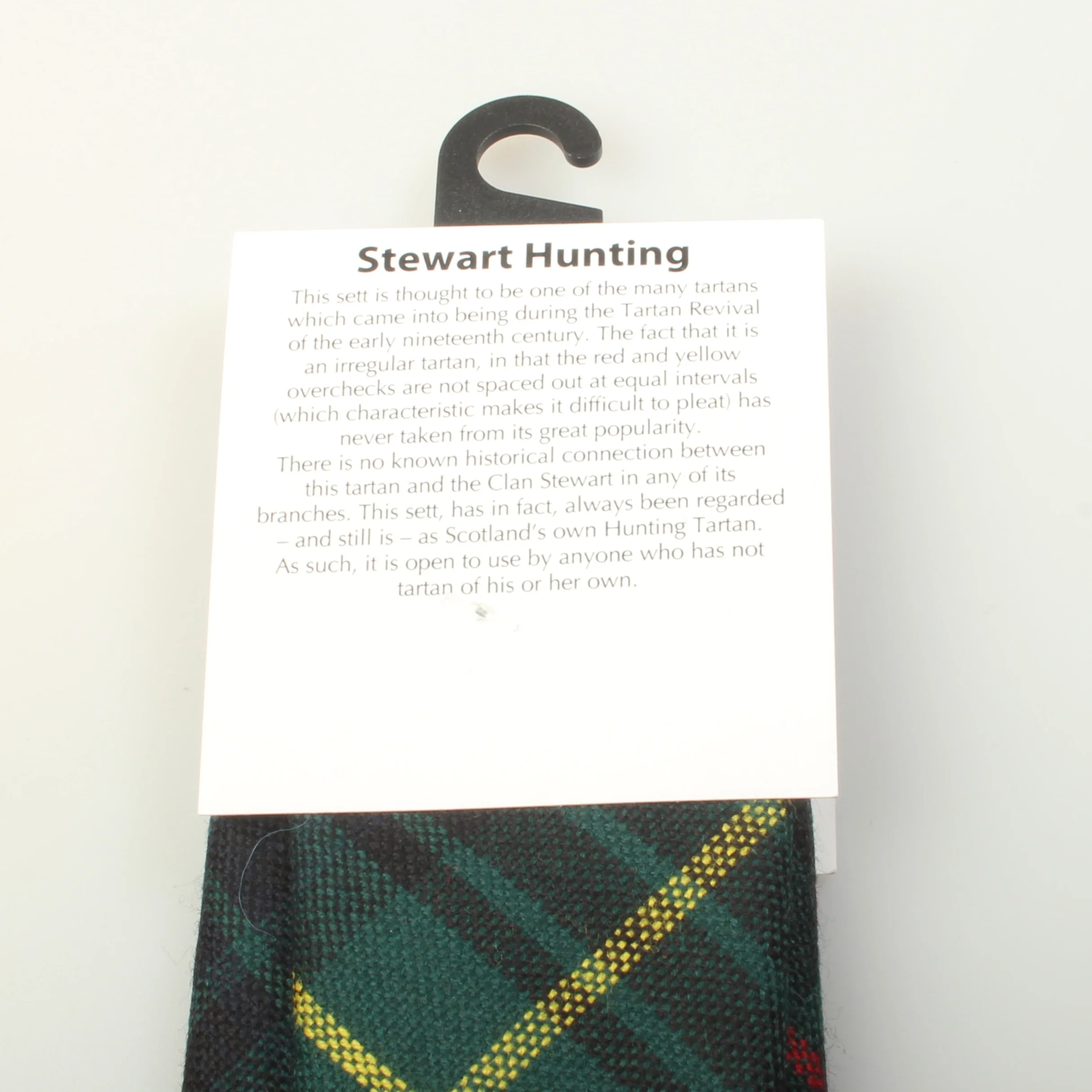 Pure Wool Tie in Stewart Hunting Modern Tartan - Image 3