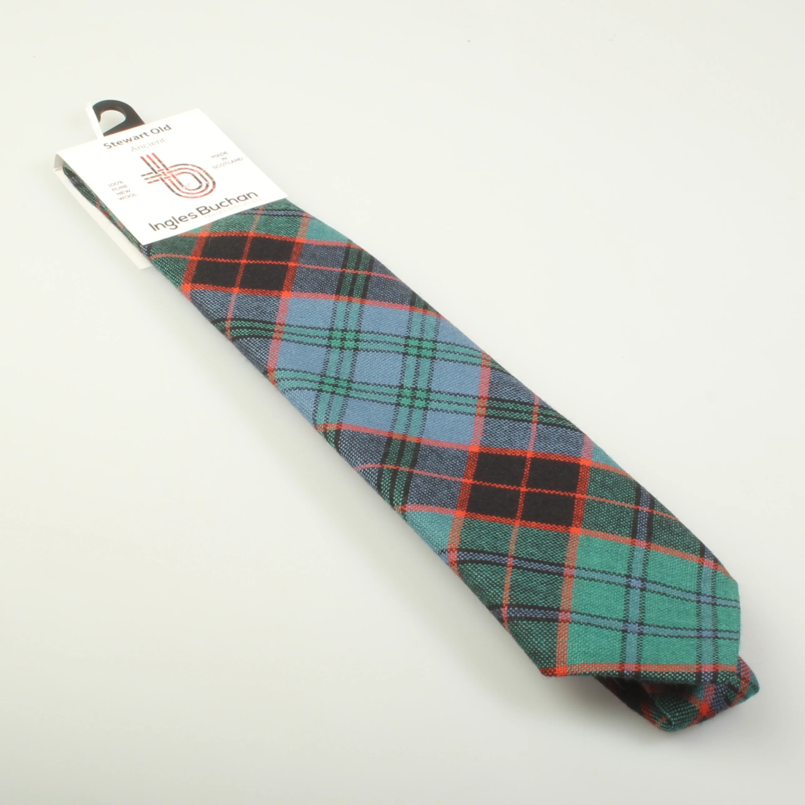 Pure Wool Tie in Stewart Old Ancient Tartan.