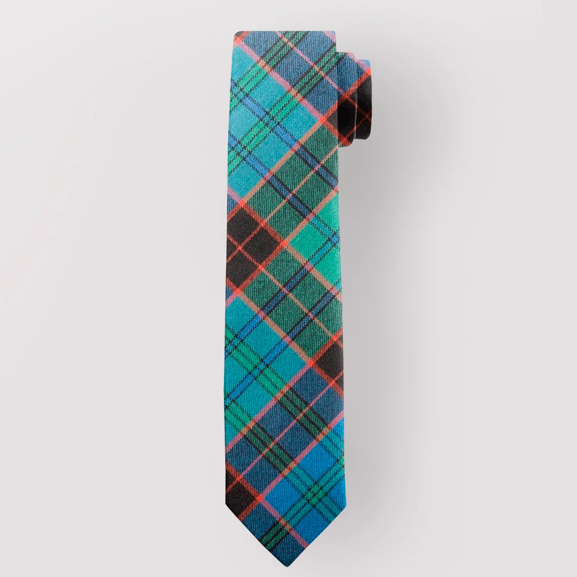 Pure Wool Tie in Stewart Old Ancient Tartan. - Image 2