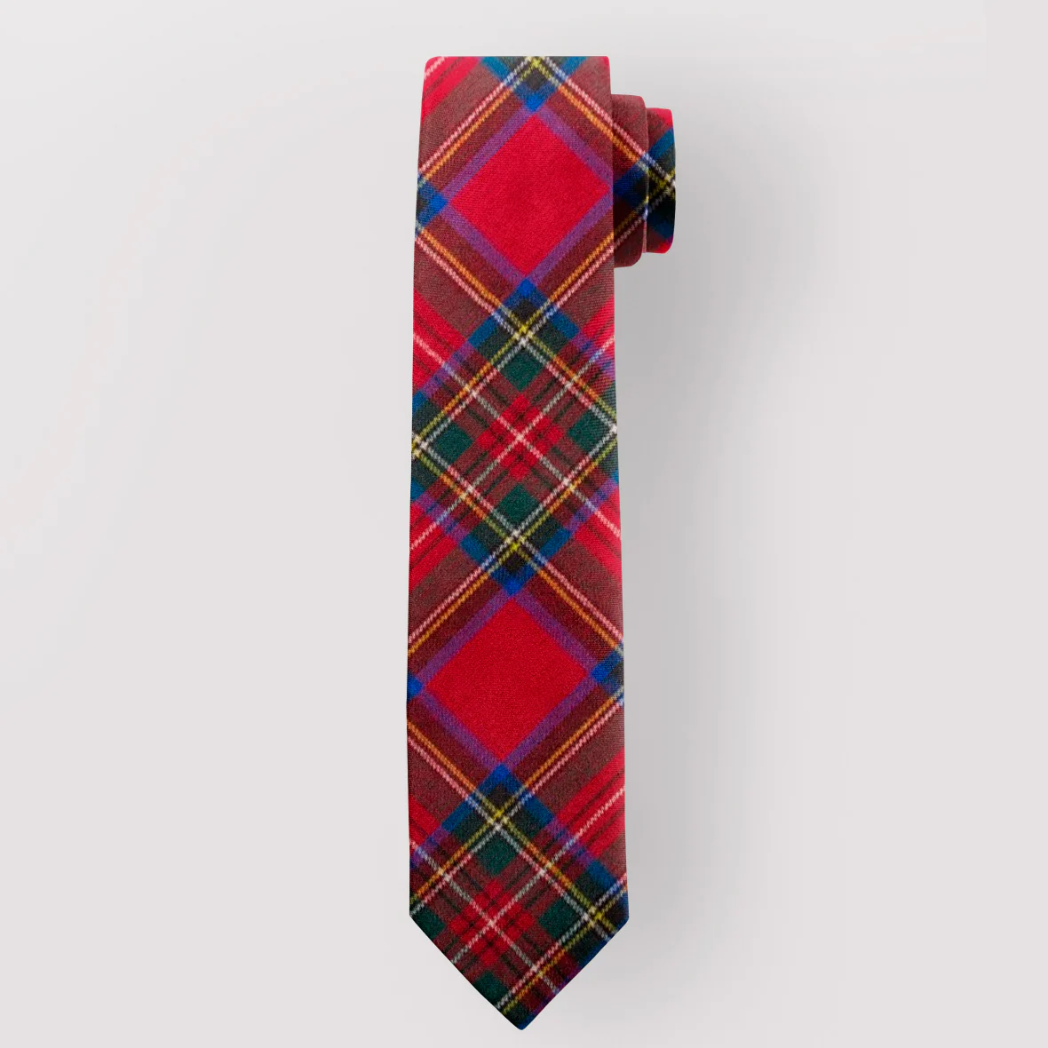 Pure Wool Tie in Stewart Royal Modern Tartan. - Image 2