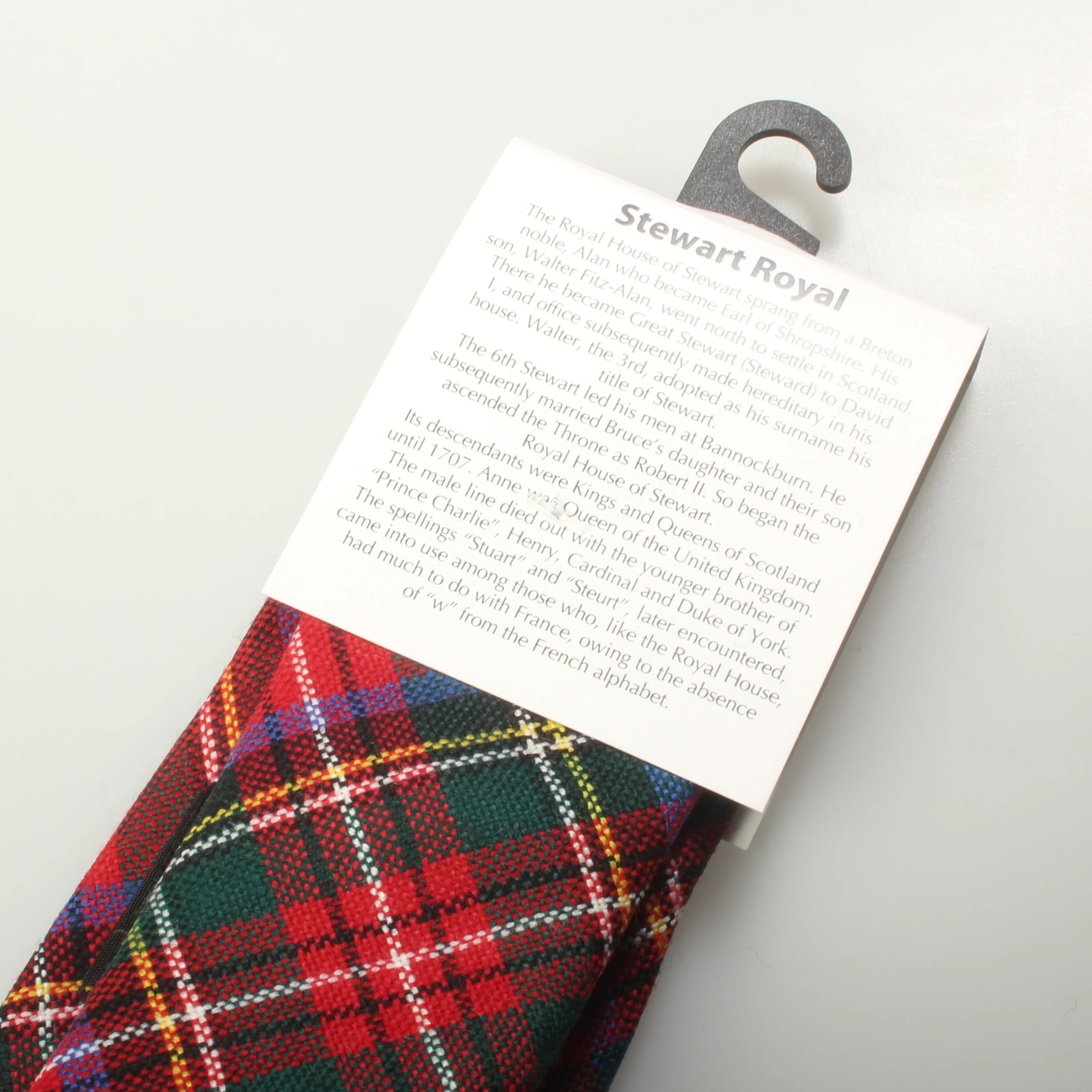 Pure Wool Tie in Stewart Royal Modern Tartan. - Image 3