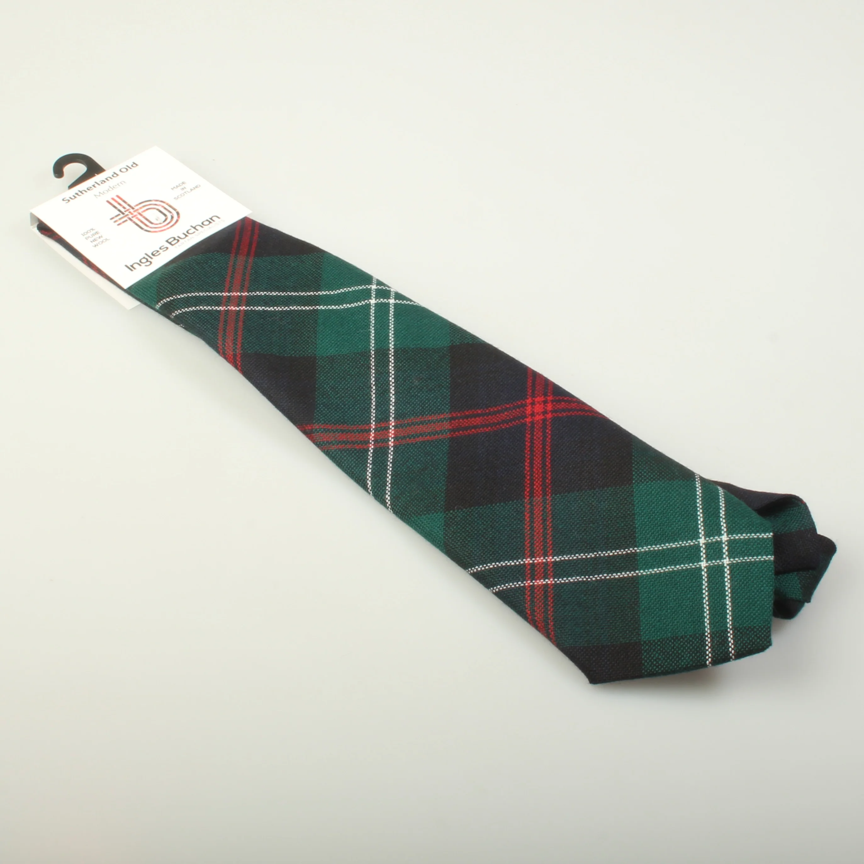 Pure Wool Tie in Sutherland Old Modern Tartan.