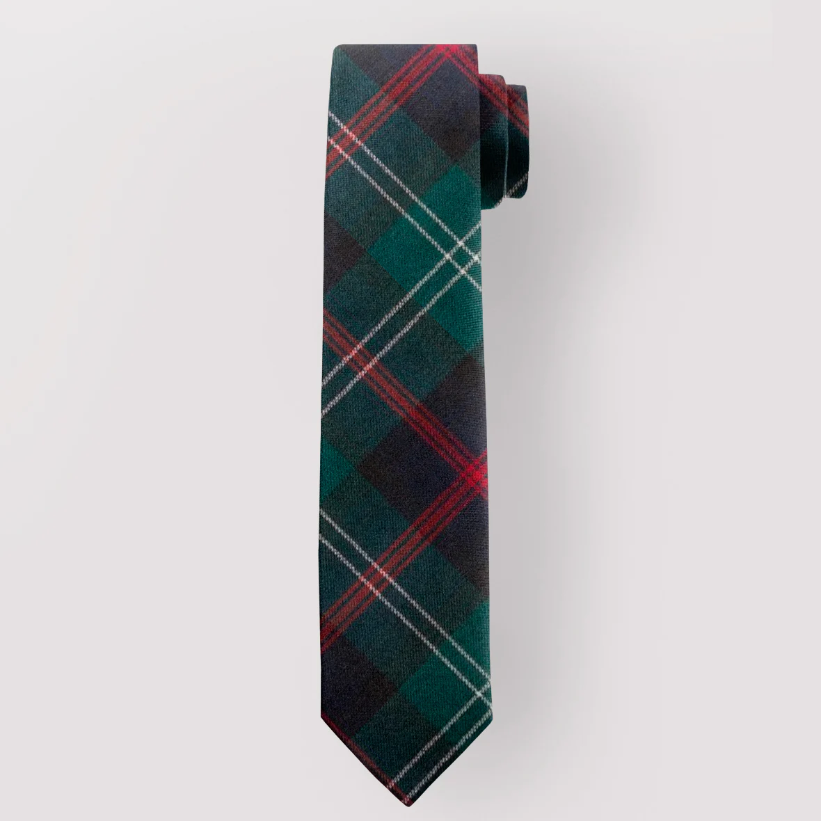 Pure Wool Tie in Sutherland Old Modern Tartan. - Image 3