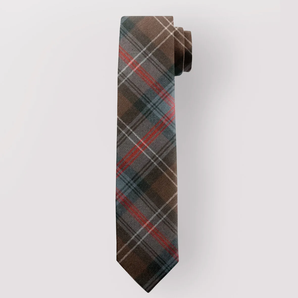 Pure Wool Tie in Sutherland Old Weathered Tartan - Image 2