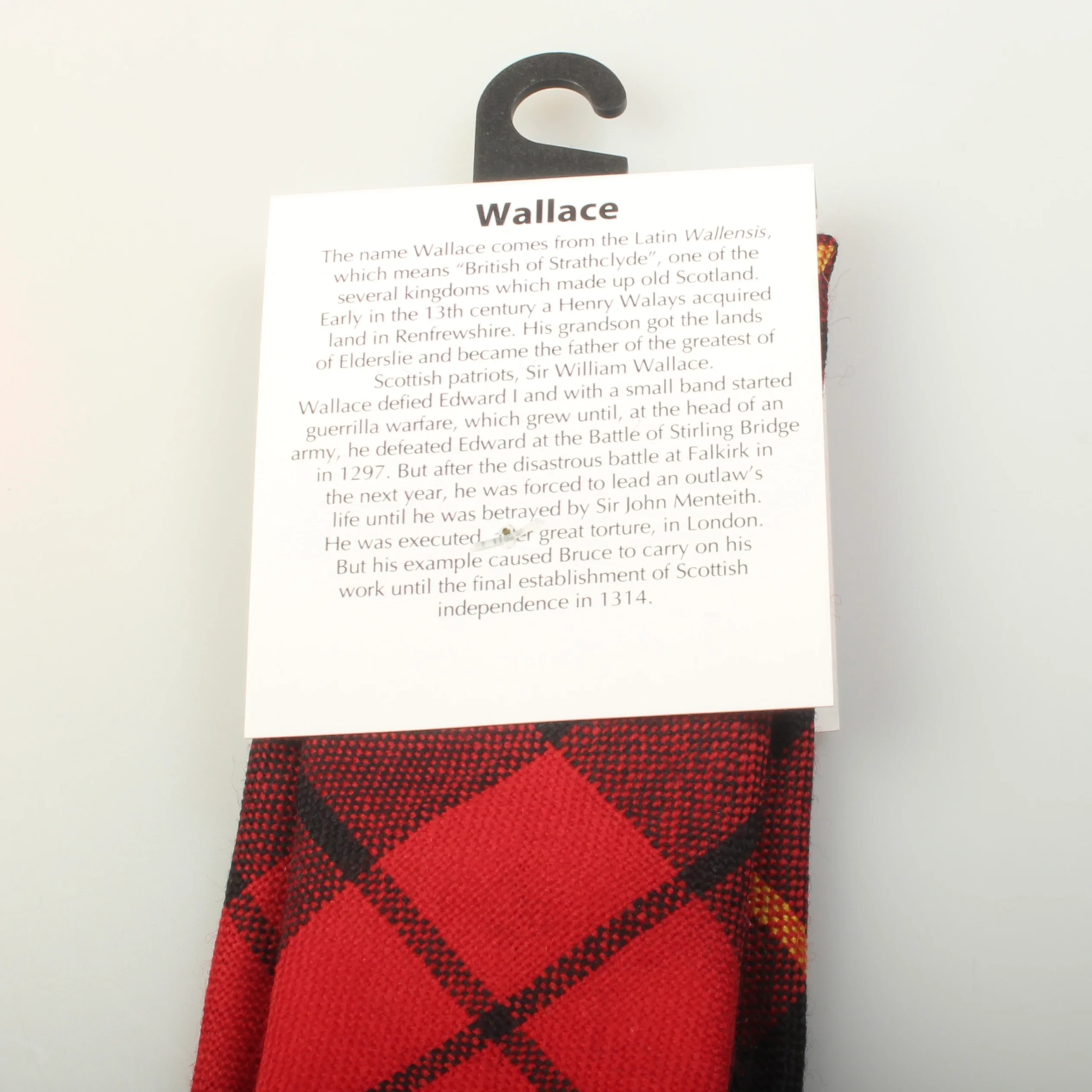 Pure Wool Tie in Wallace Modern Tartan - Image 3