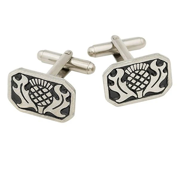 Rectangle Thistle Cufflinks