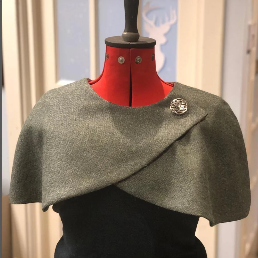 Reversible Crossover Capelet - choose your tartan and tweed - Image 2