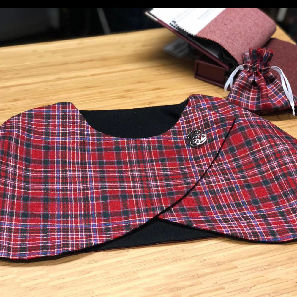 Reversible Crossover Capelet - choose your tartan and tweed - Image 4
