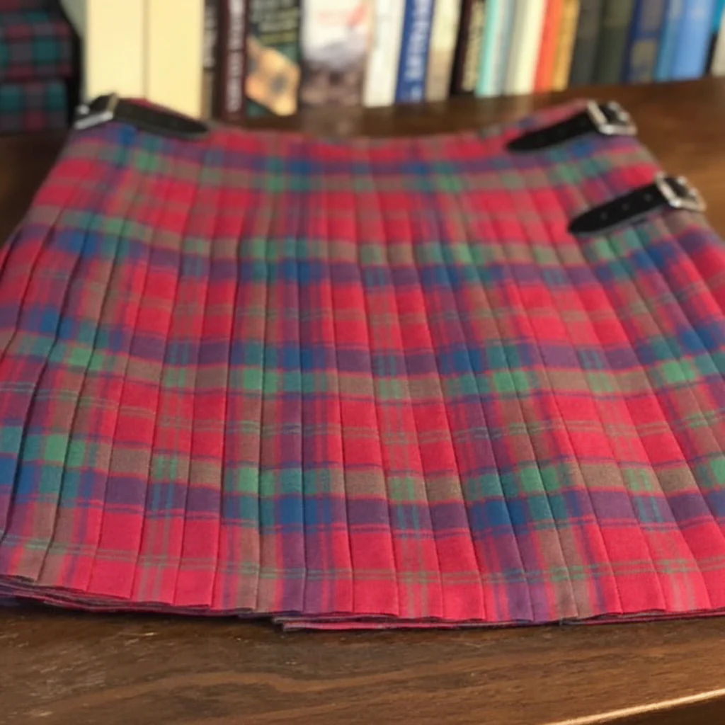 Robertson Red Muted Hand Stitched Kilt