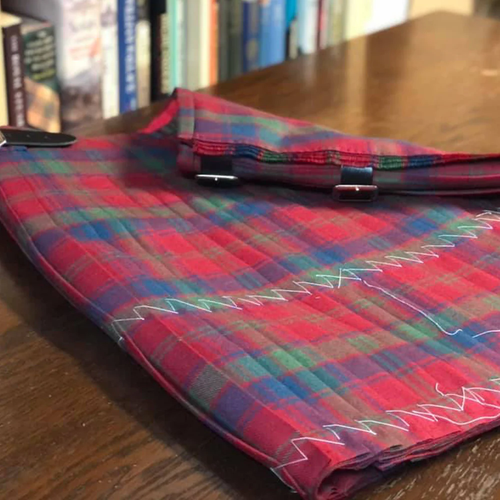 Robertson Red Muted Hand Stitched Kilt - Image 6