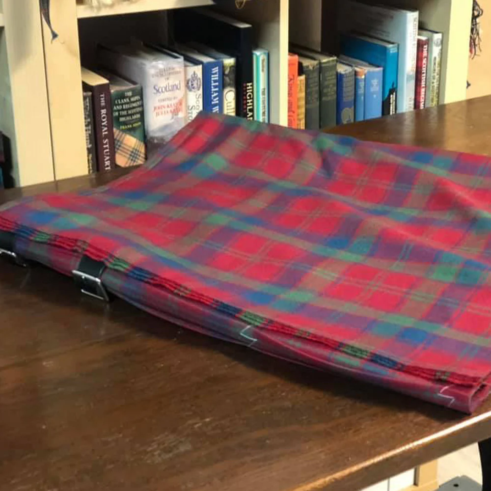 Robertson Red Muted Hand Stitched Kilt - Image 7