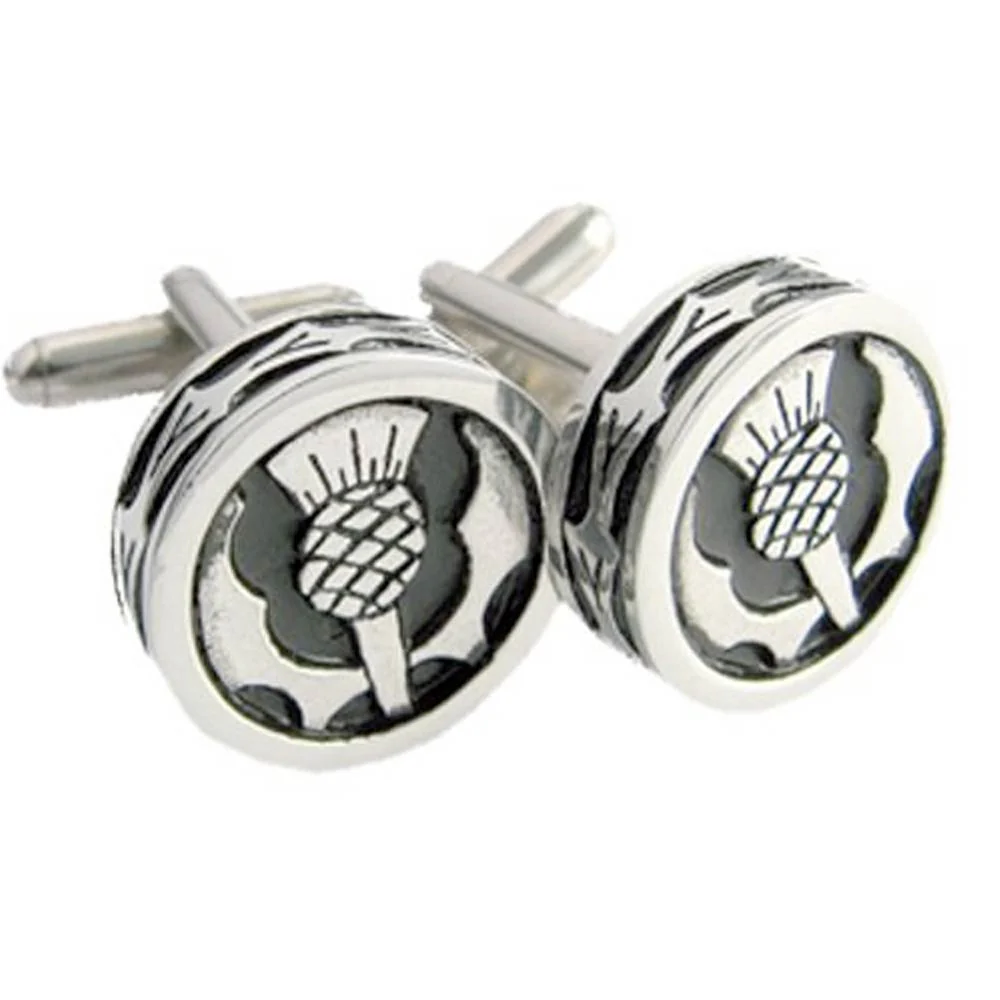 Round Thistle Cufflinks - Image 2