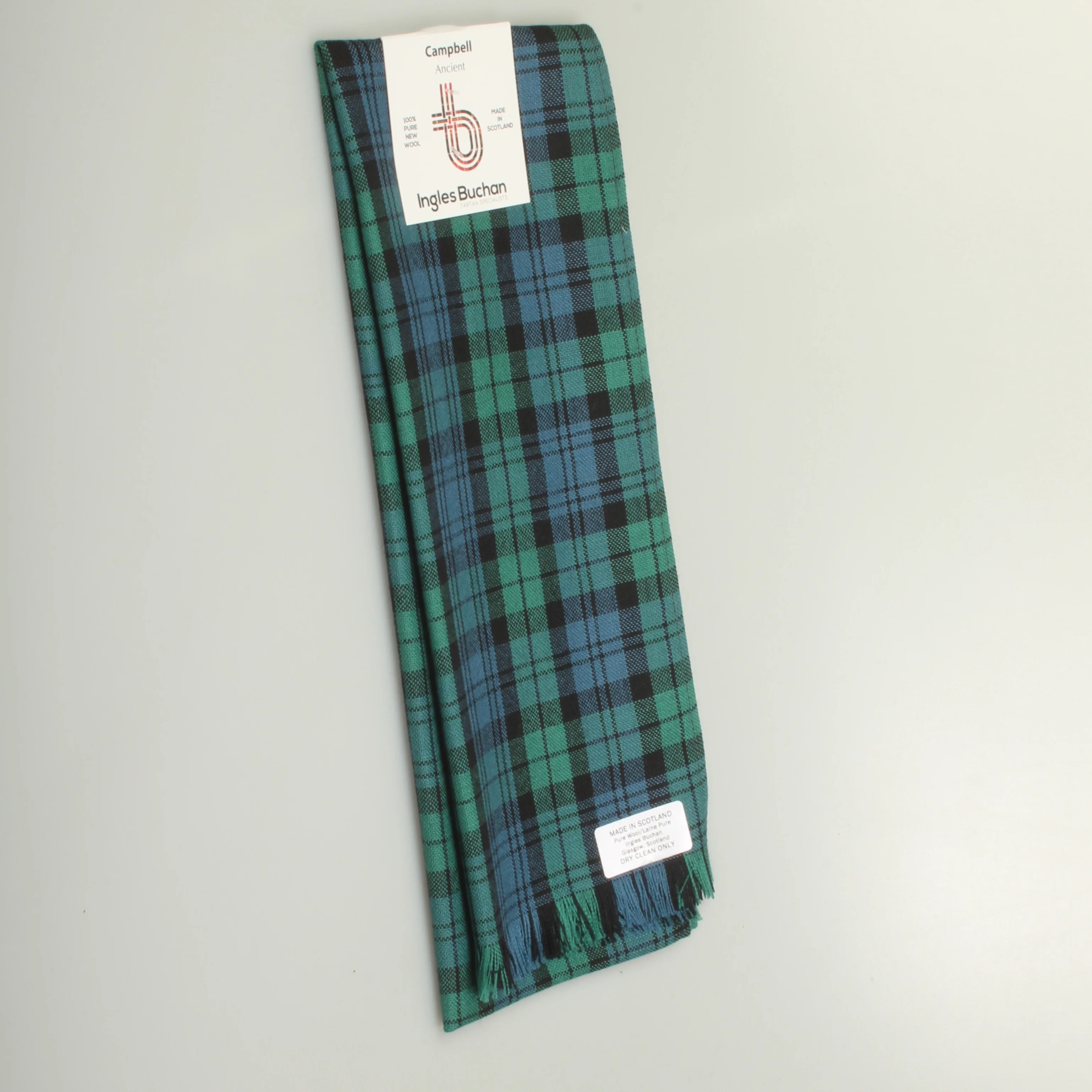 Scarf in Campbell Ancient Wool Tartan - Image 3